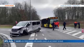 Accident entre un Bus du TEC et une camionette ce matin à Havré