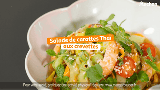 Salade de carottes Thaï aux crevettes