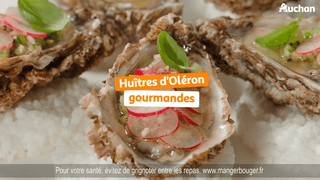 Huîtres d'Oléron, condiment acidulé et radis croquant
