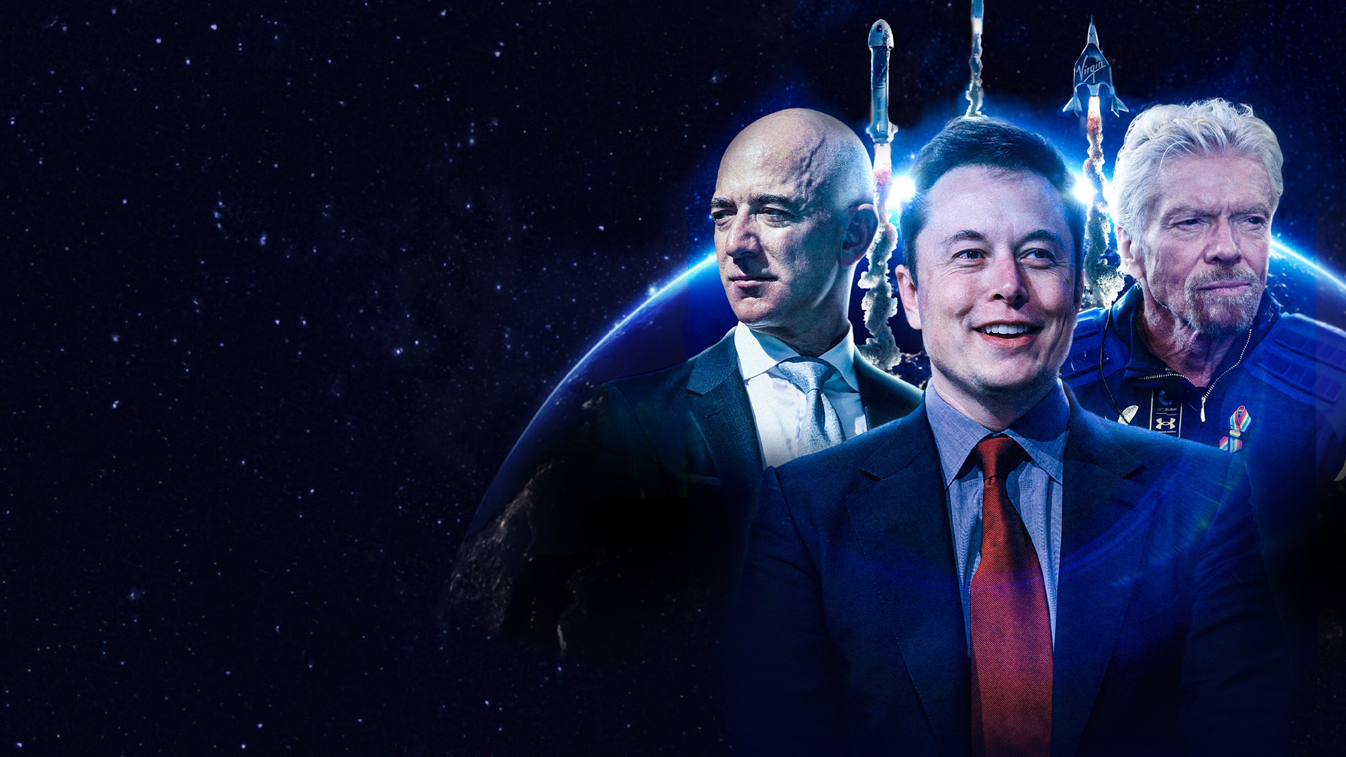3 milliardaires à la conquête de l'espace