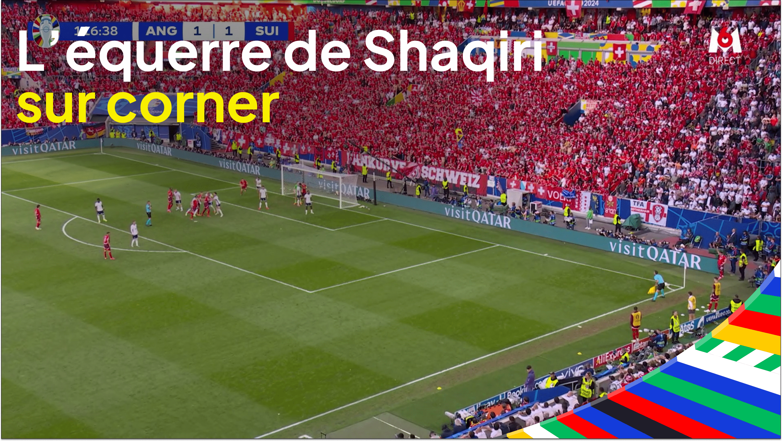 UEFA Euro 2024 : L'équerre De Shaqiri Sur Corner 06-07-2024- M6+