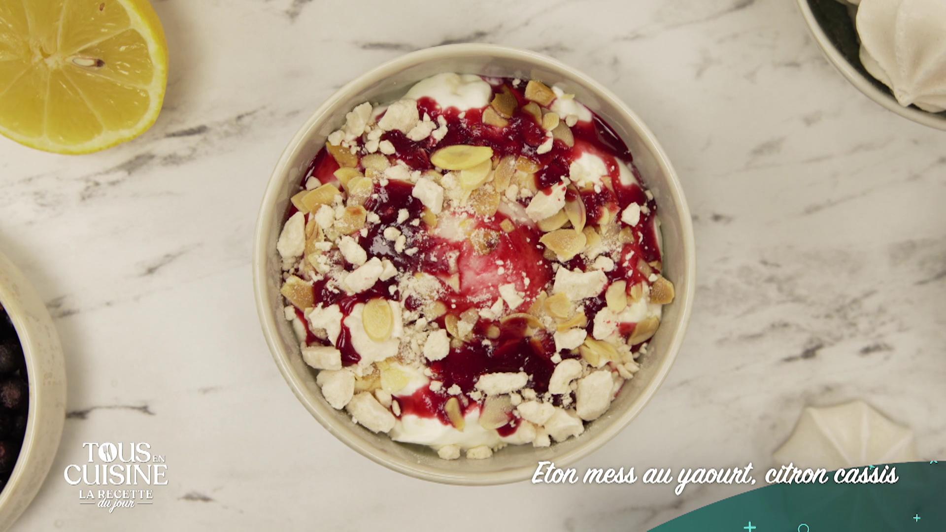 Eton mess au yaourt, citron cassis