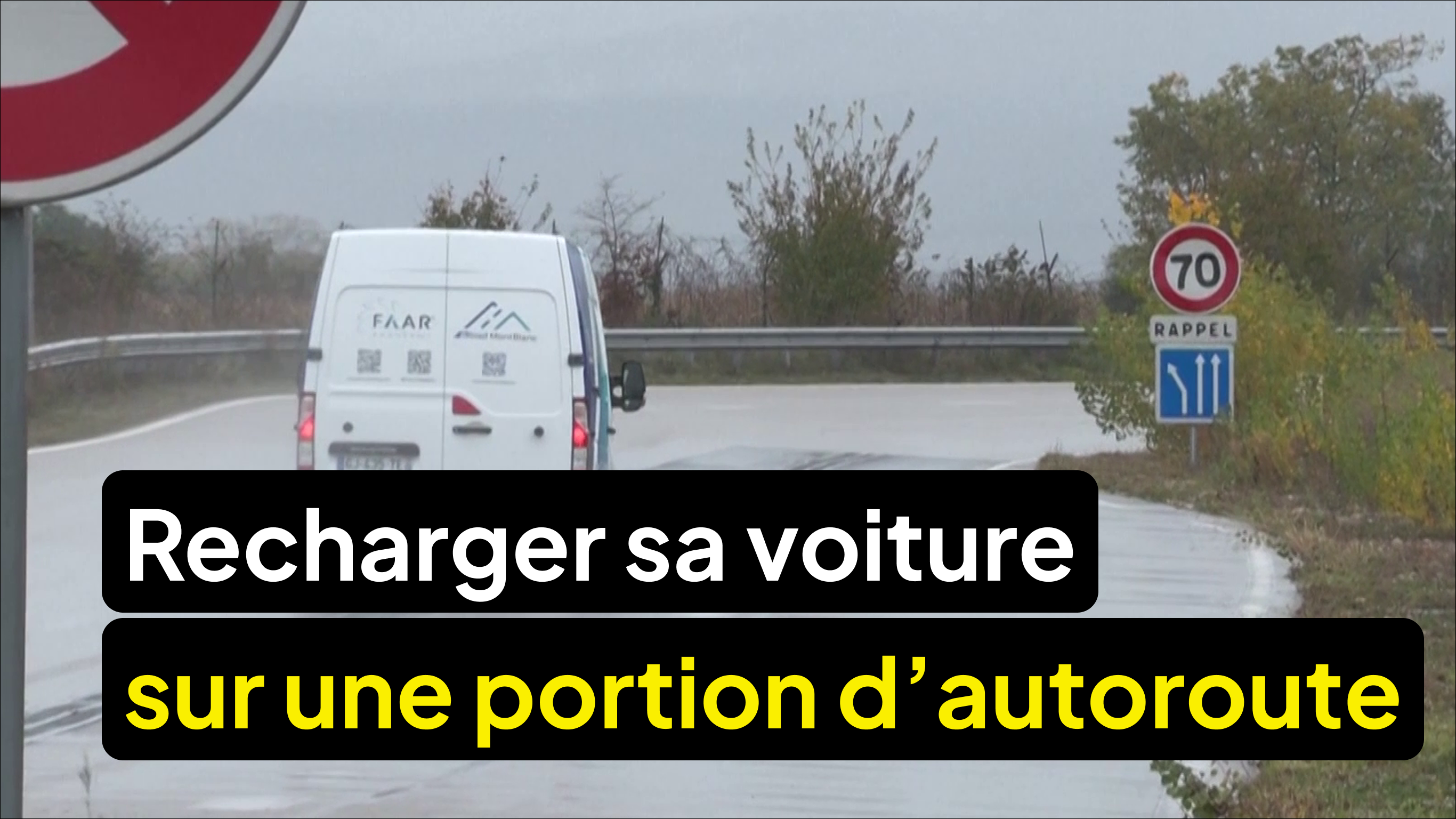 Une portion d'autoroute pour recharger les batteries en roulant