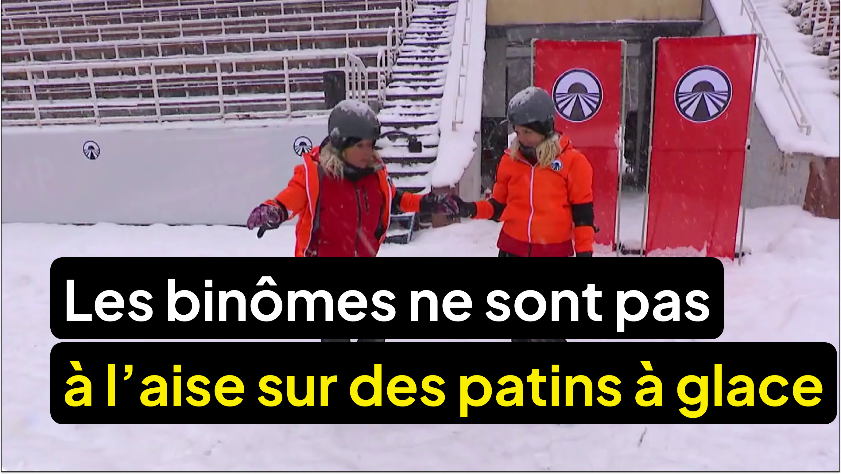 Les binômes ne sont pas à l’aise sur des patins à glace
