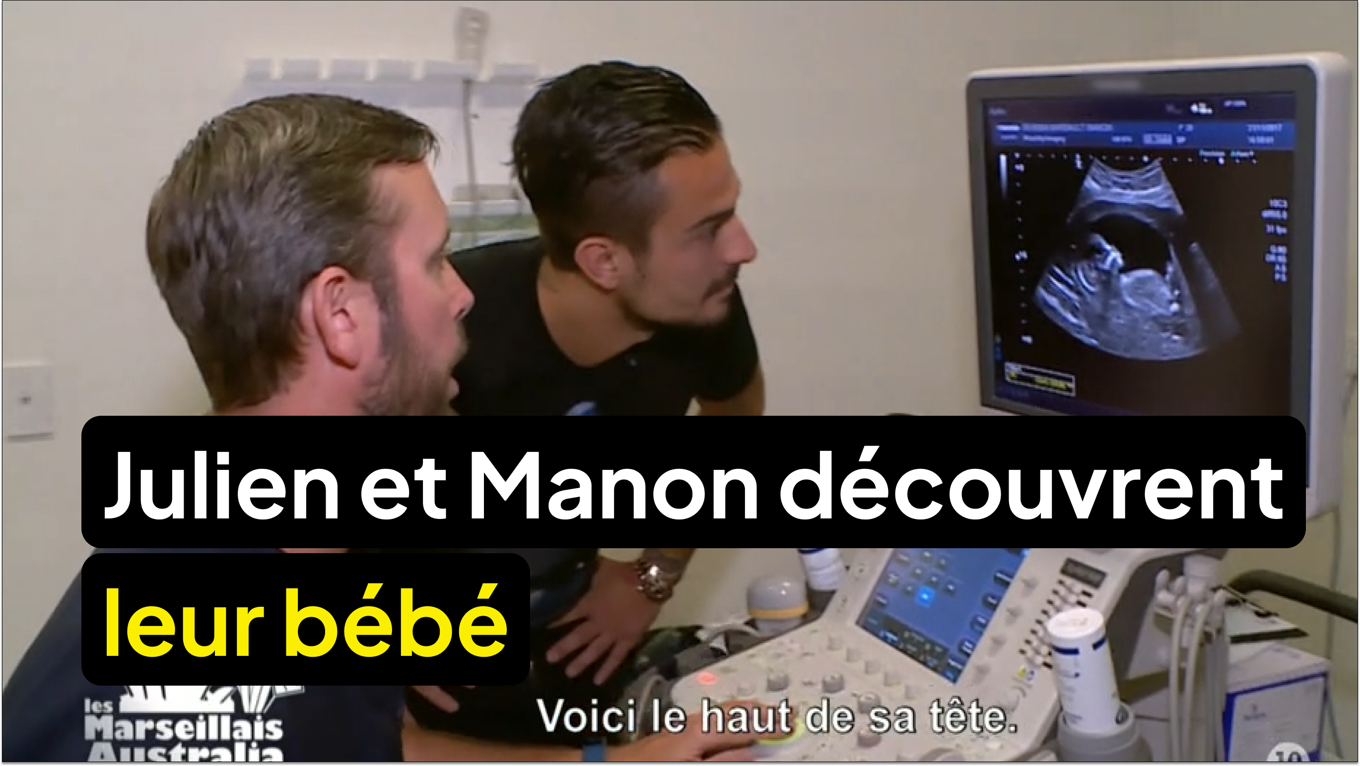 Julien et Manon découvrent pour la 1ère fois leur bébé