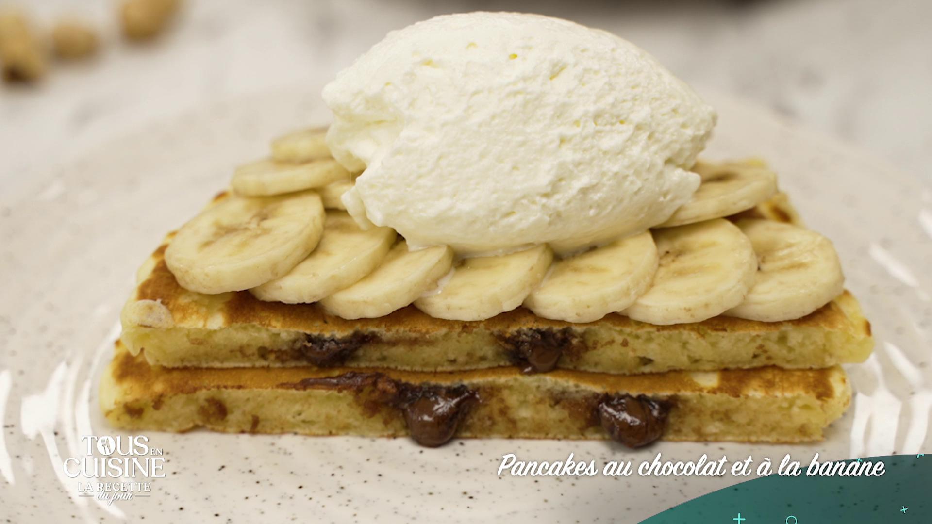 Pancakes au chocolat et à la banane