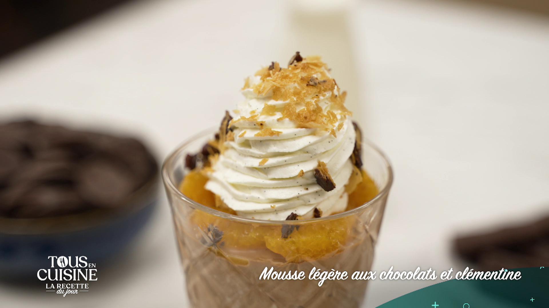 Mousse légère aux chocolat et clémentine