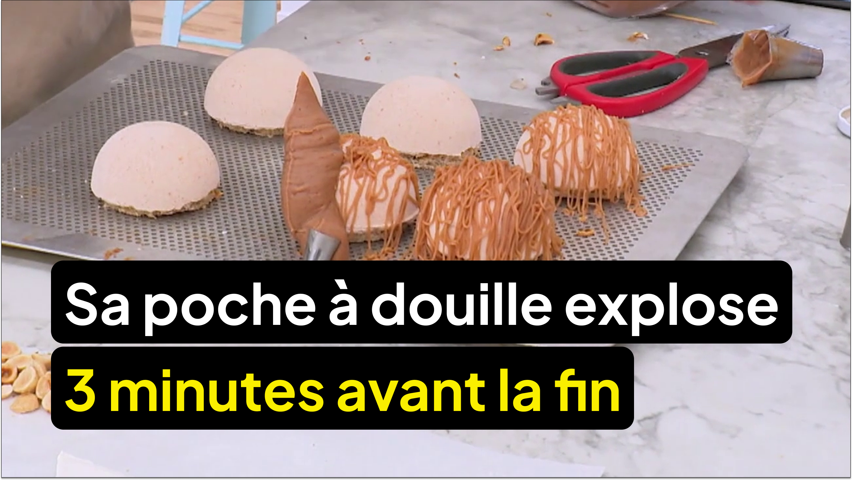Sa poche à douille explose à seulement 3 minutes de la fin de l’épreuve