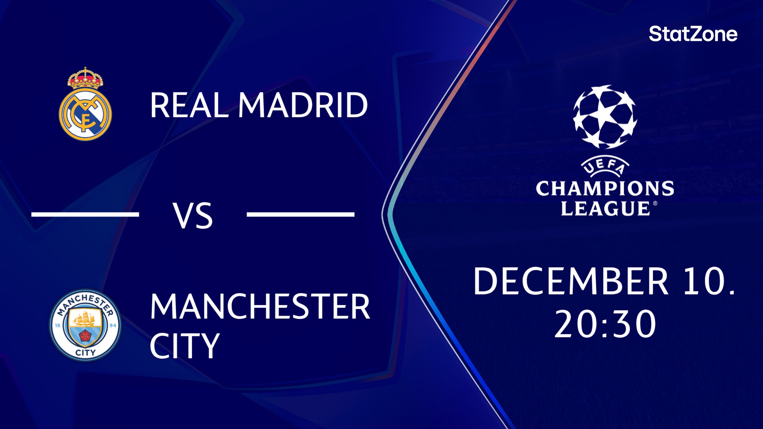 REAL MADRID – MANCHESTER CITY 2025.12.10 20:30