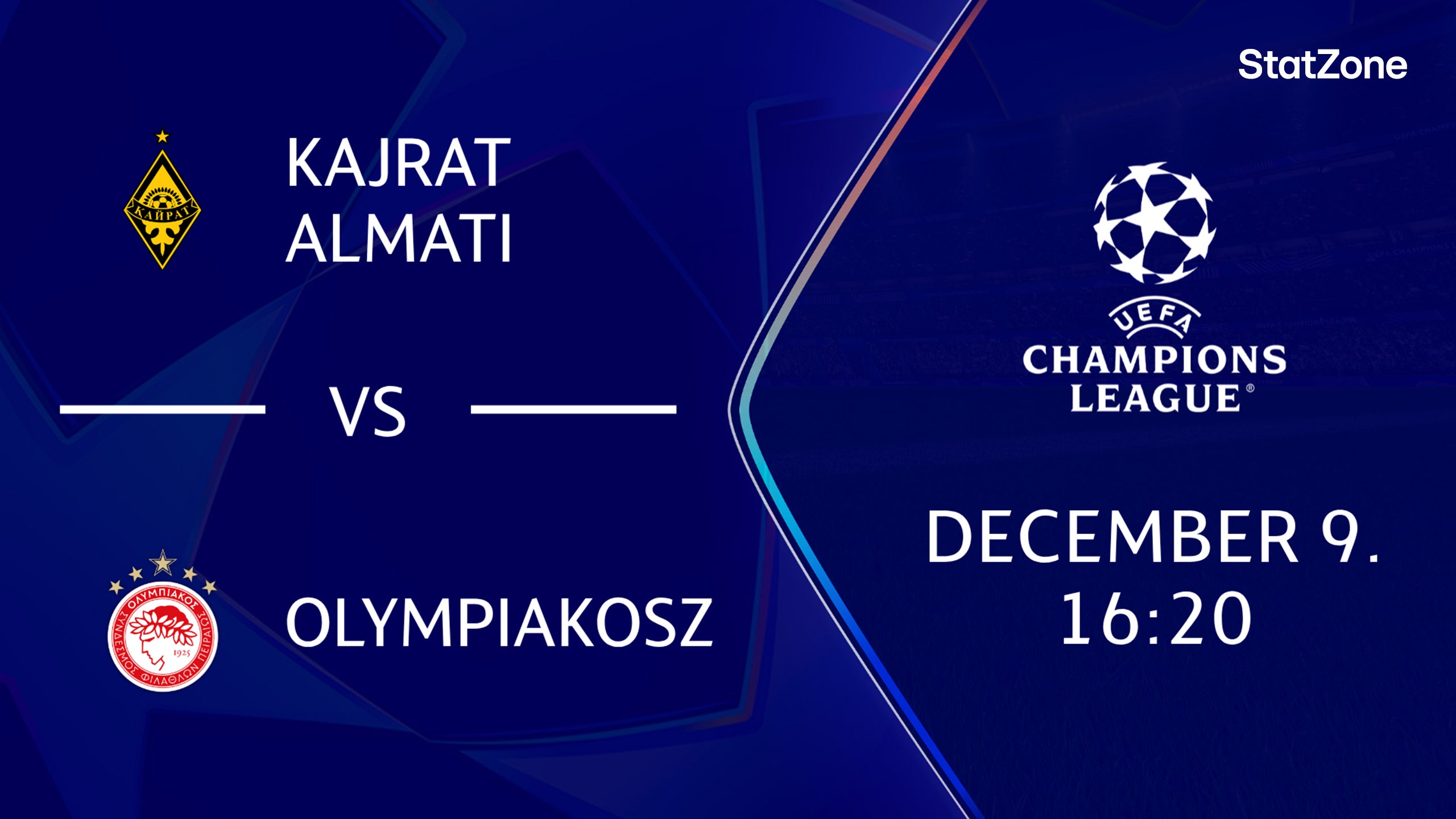 KAJRAT ALMATI – OLYMPIAKOSZ 2025.12.09 16:20