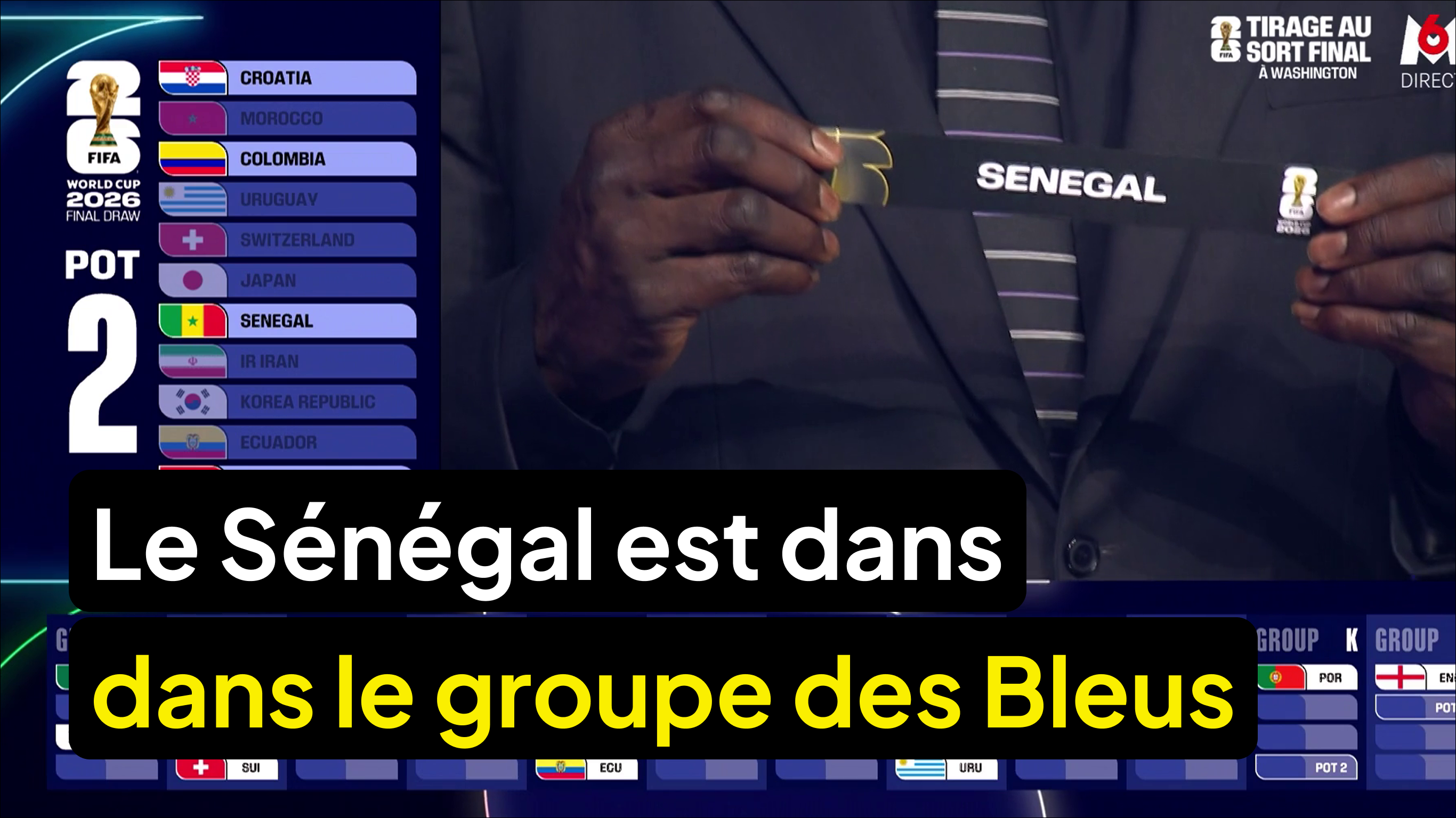 Le Sénégal est dans le groupe des Bleus