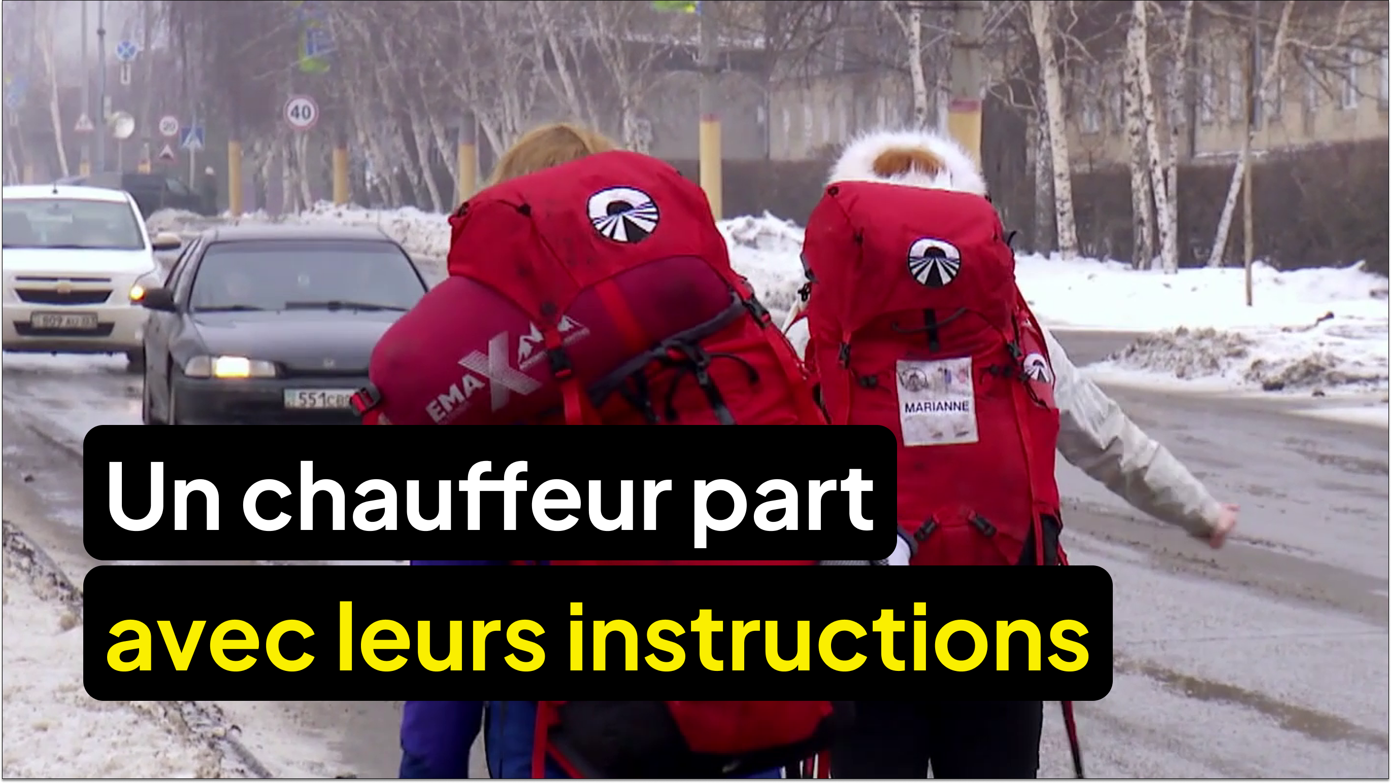 Un chauffeur part avec leurs instructions