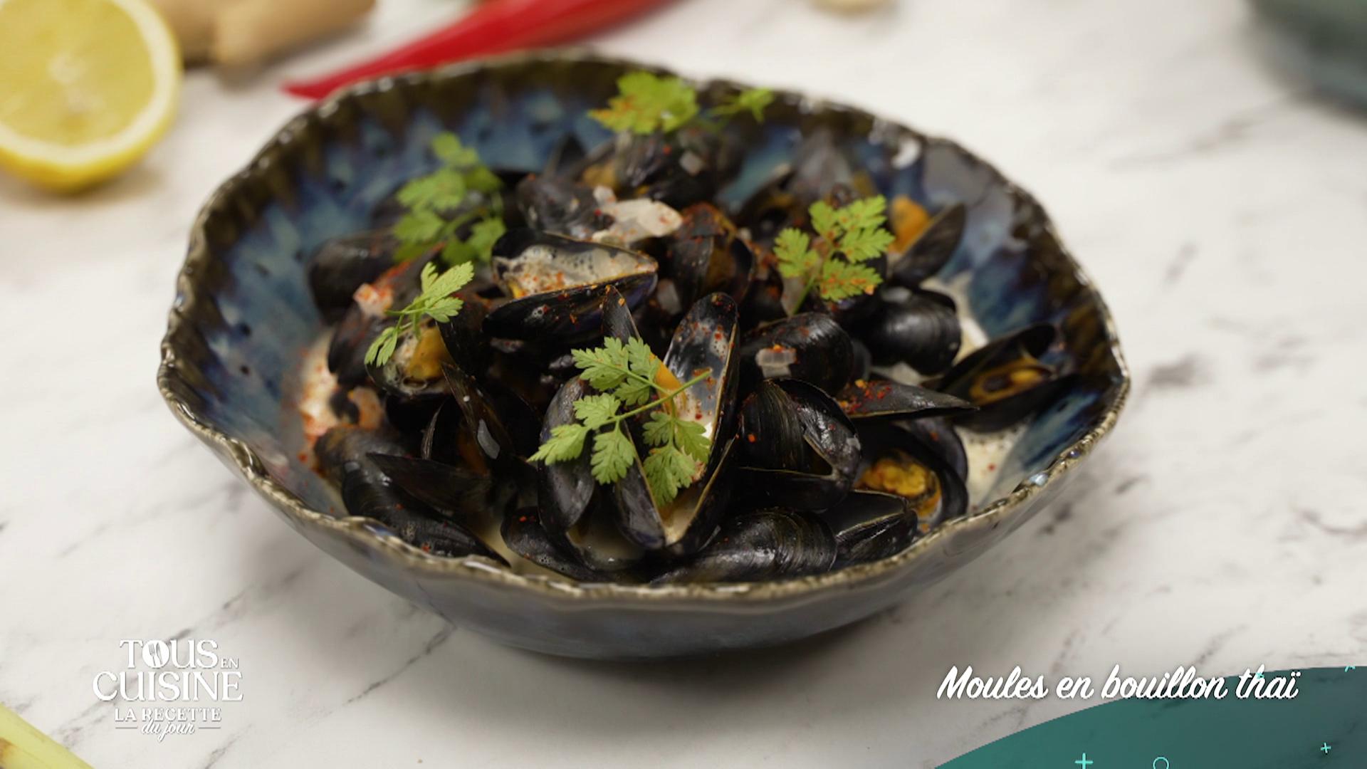 Moules en bouillon thaï