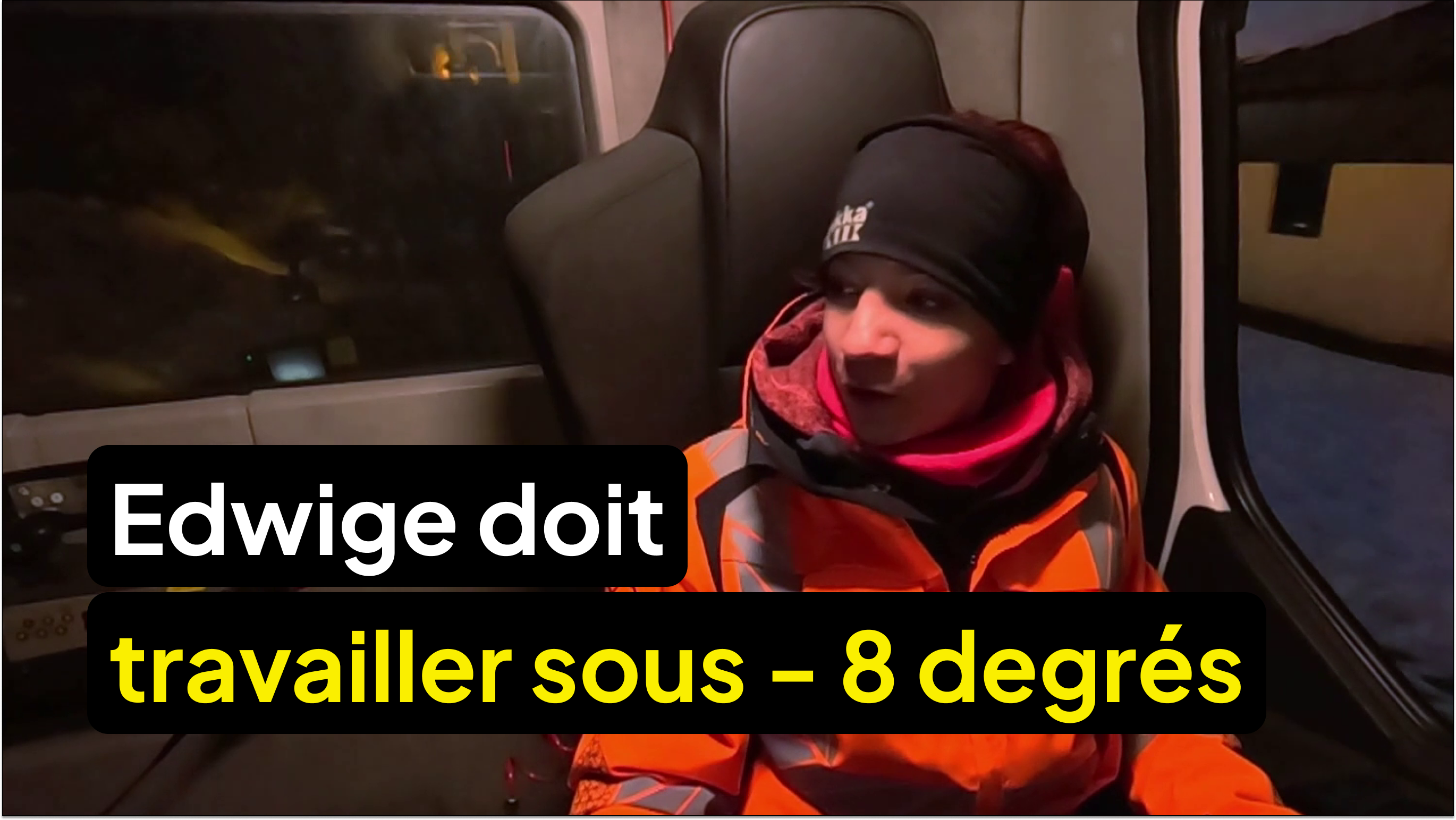 Edwige doit travailler sous -8 degrés avec des plaques de glace