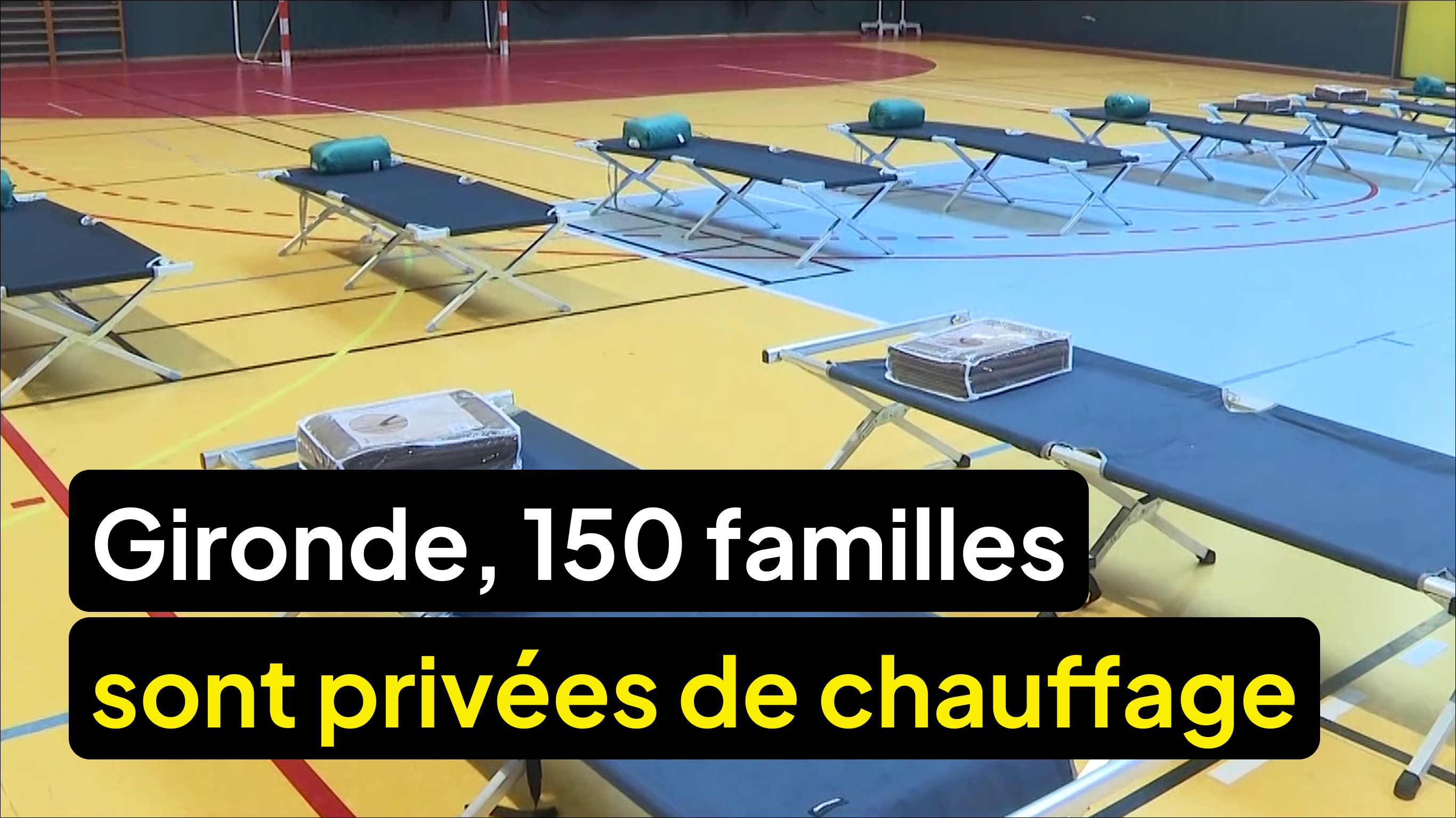 Gironde : privés de chauffage, la mairie leur ouvre le gymnase