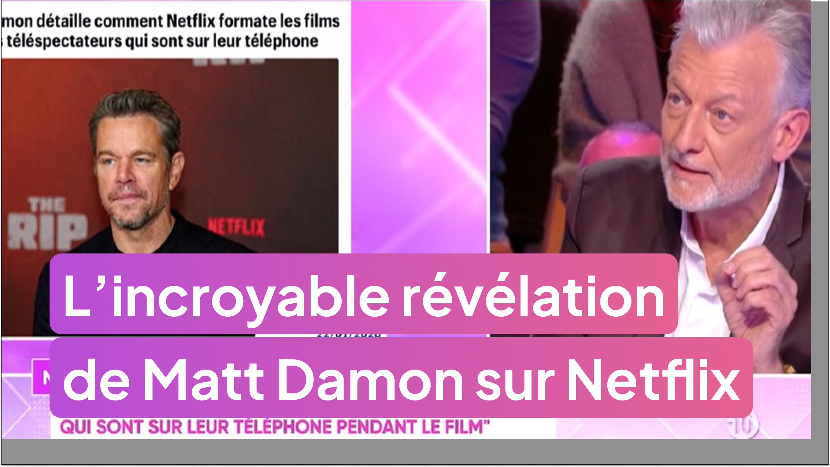 La stratégie des films Netflix dévoilée par Matt Damon !