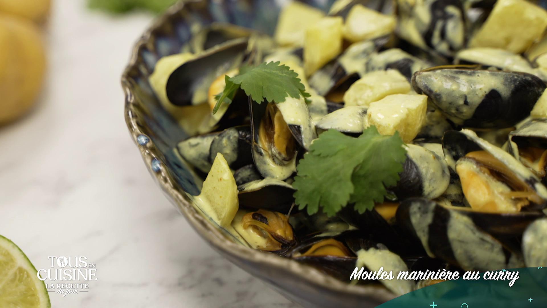 Moules marinières au curry