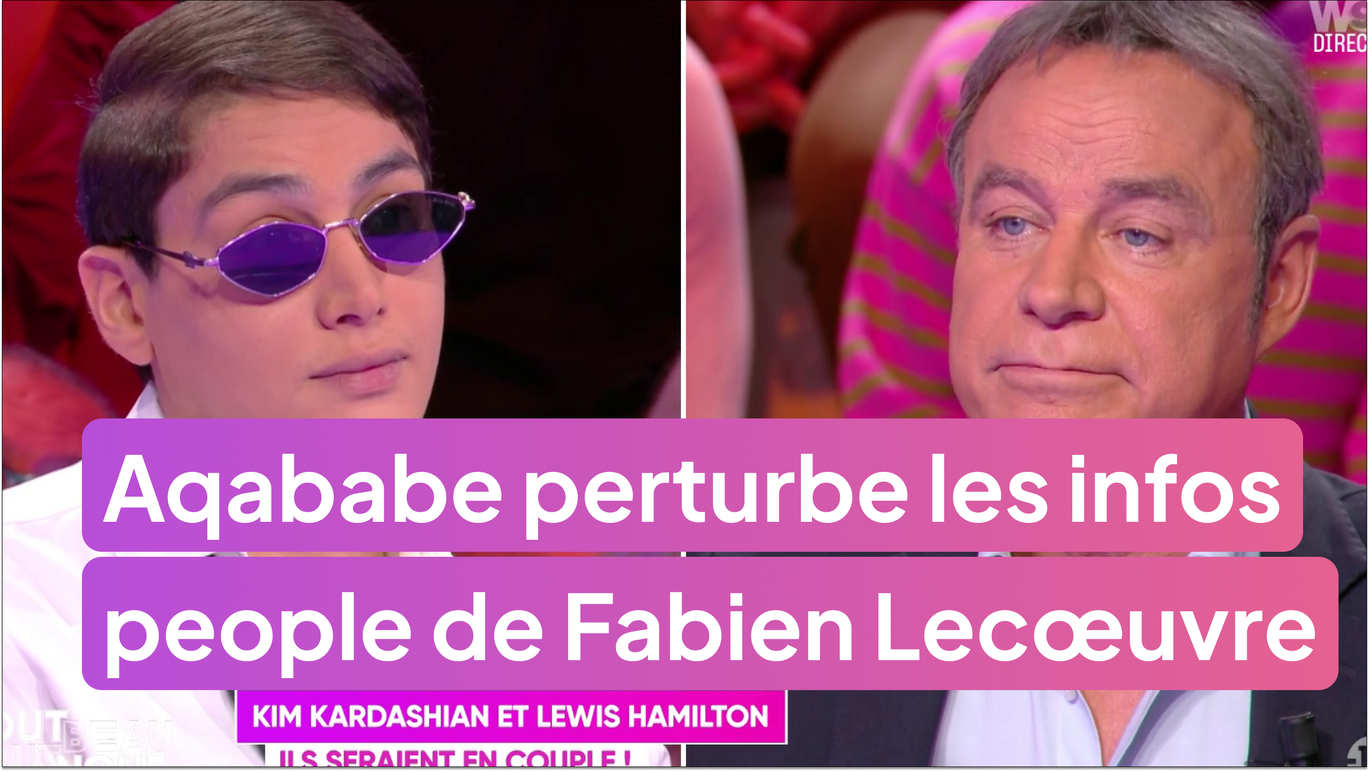 Aqababe perturbe les infos people de Fabien Lecœuvre