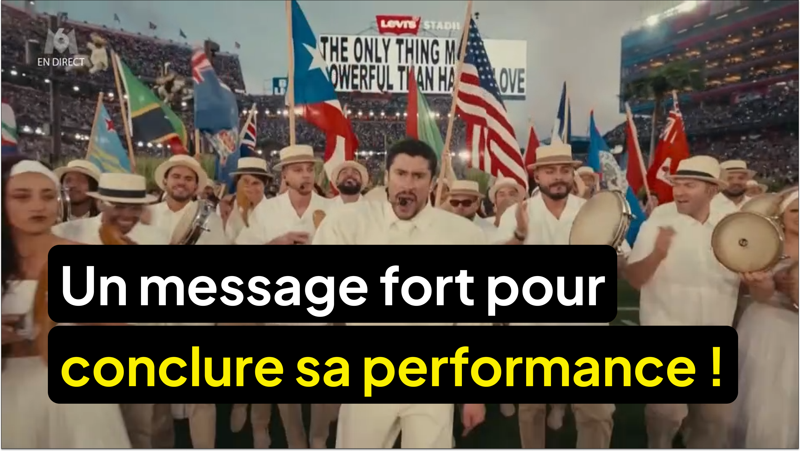 Bad Bunny envoie un message fort pour conclure sa performance !