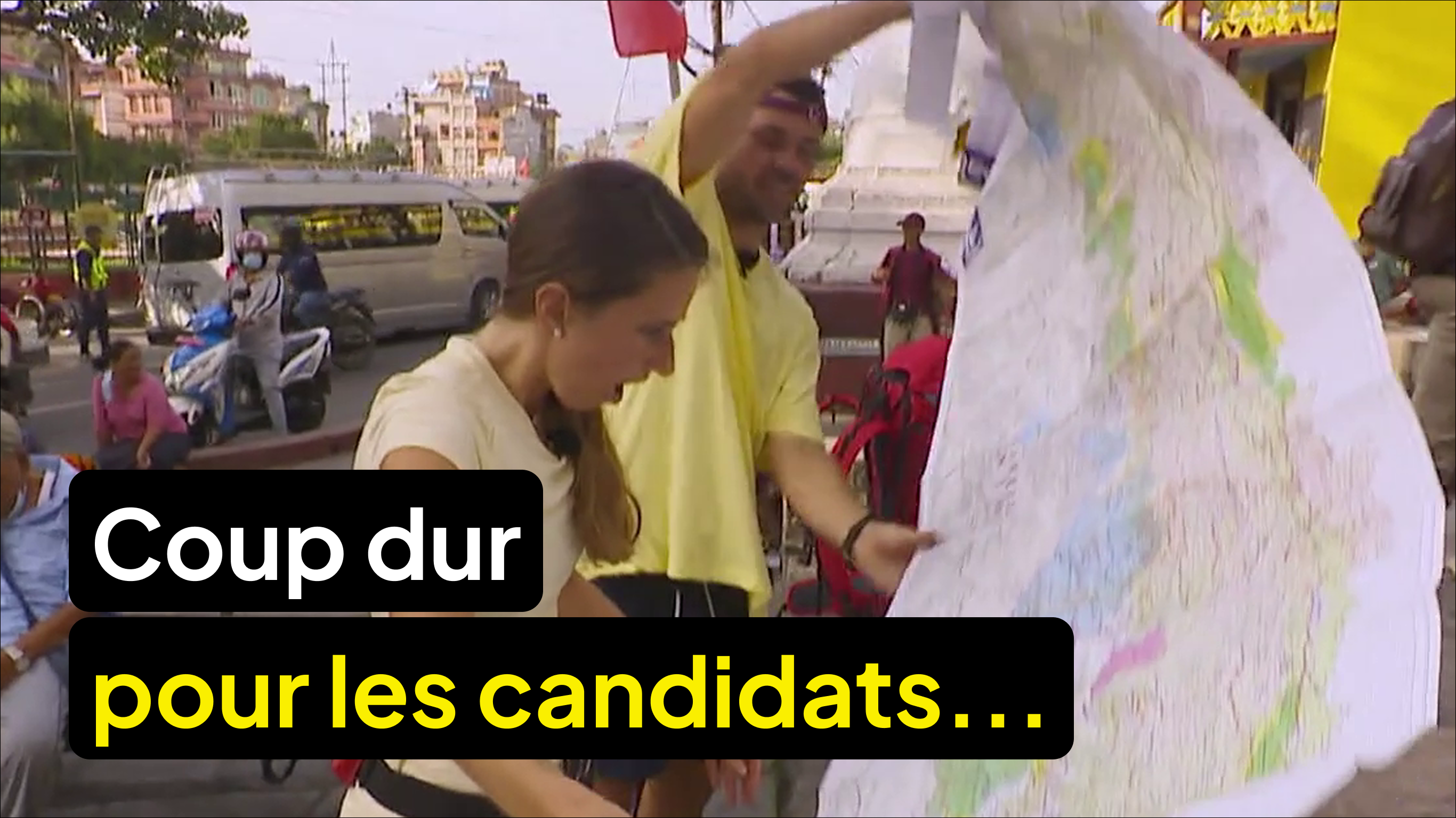 Les binômes découvrent qu’ils devront abandonner le GPS pour une carte