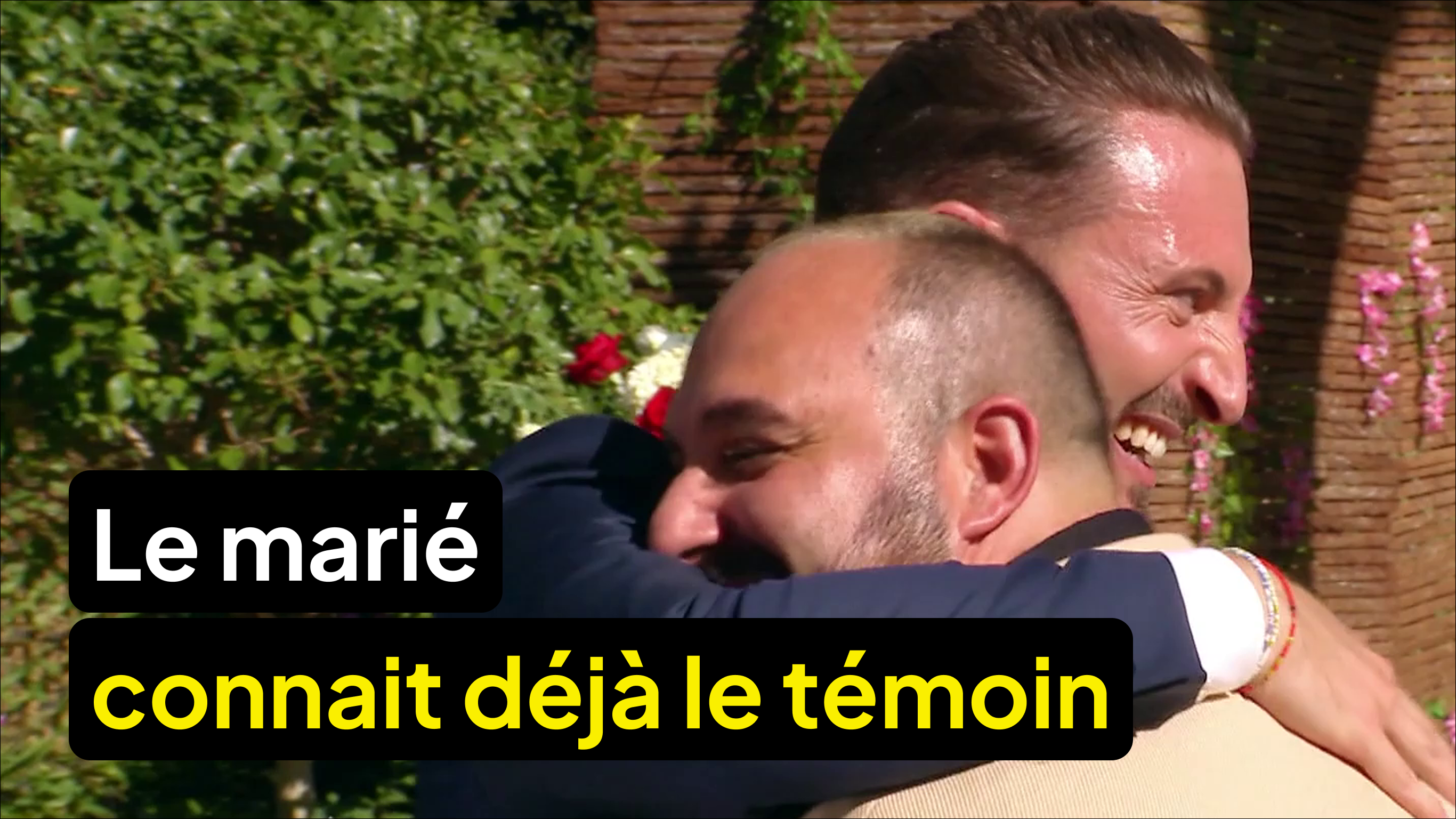 Le marié et le témoin de la mariée se connaissent déjà