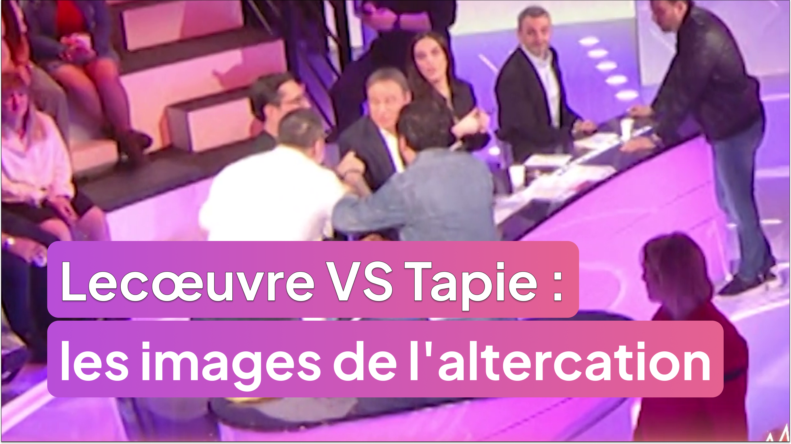 Les images de l'altercation entre Stéphane Tapie et Fabien Lecœuvre