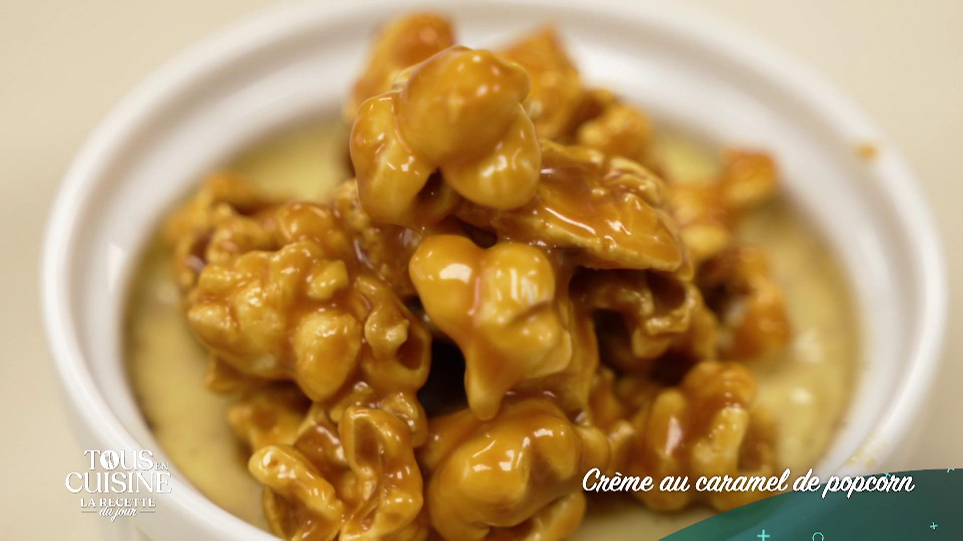 Crème au caramel de popcorn