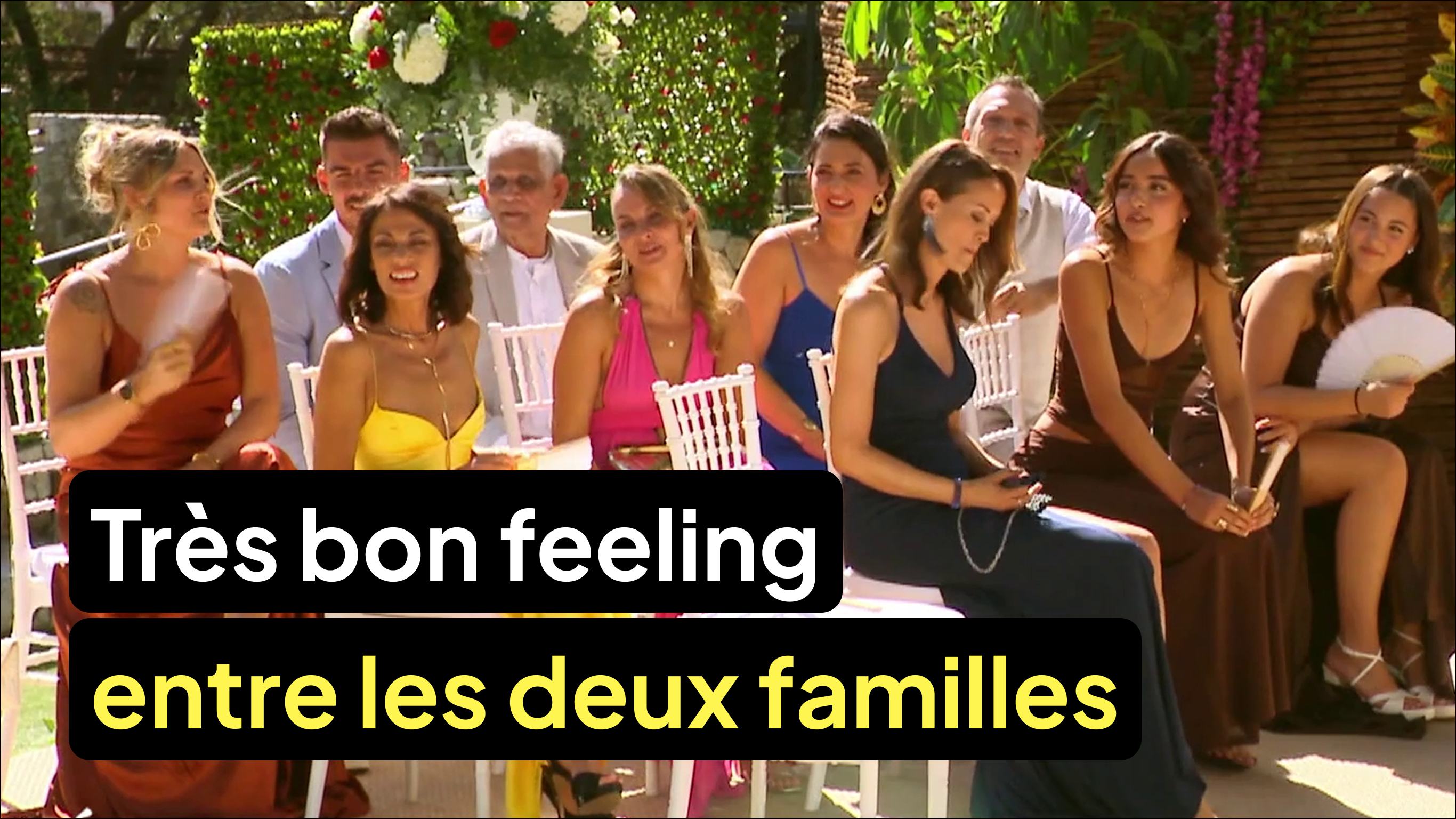 Les familles des mariés accrochent directement !