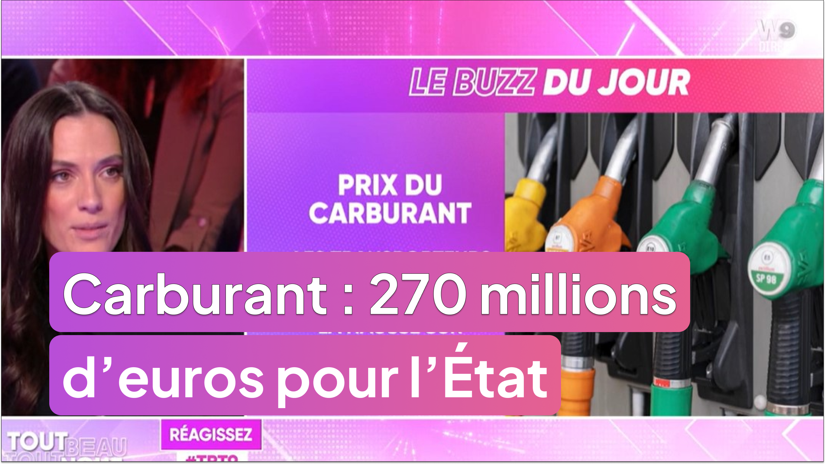 Carburant : 270 millions d'euros de profit pour l'Etat !