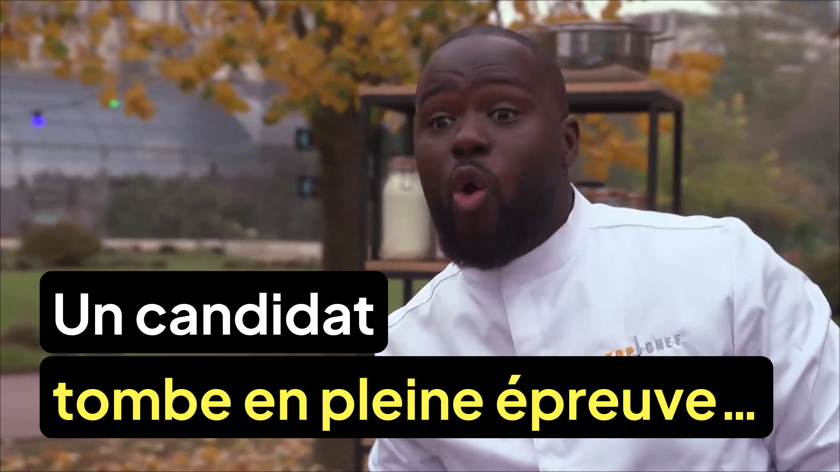 Il tombe en pleine épreuve… son tablier est ruiné