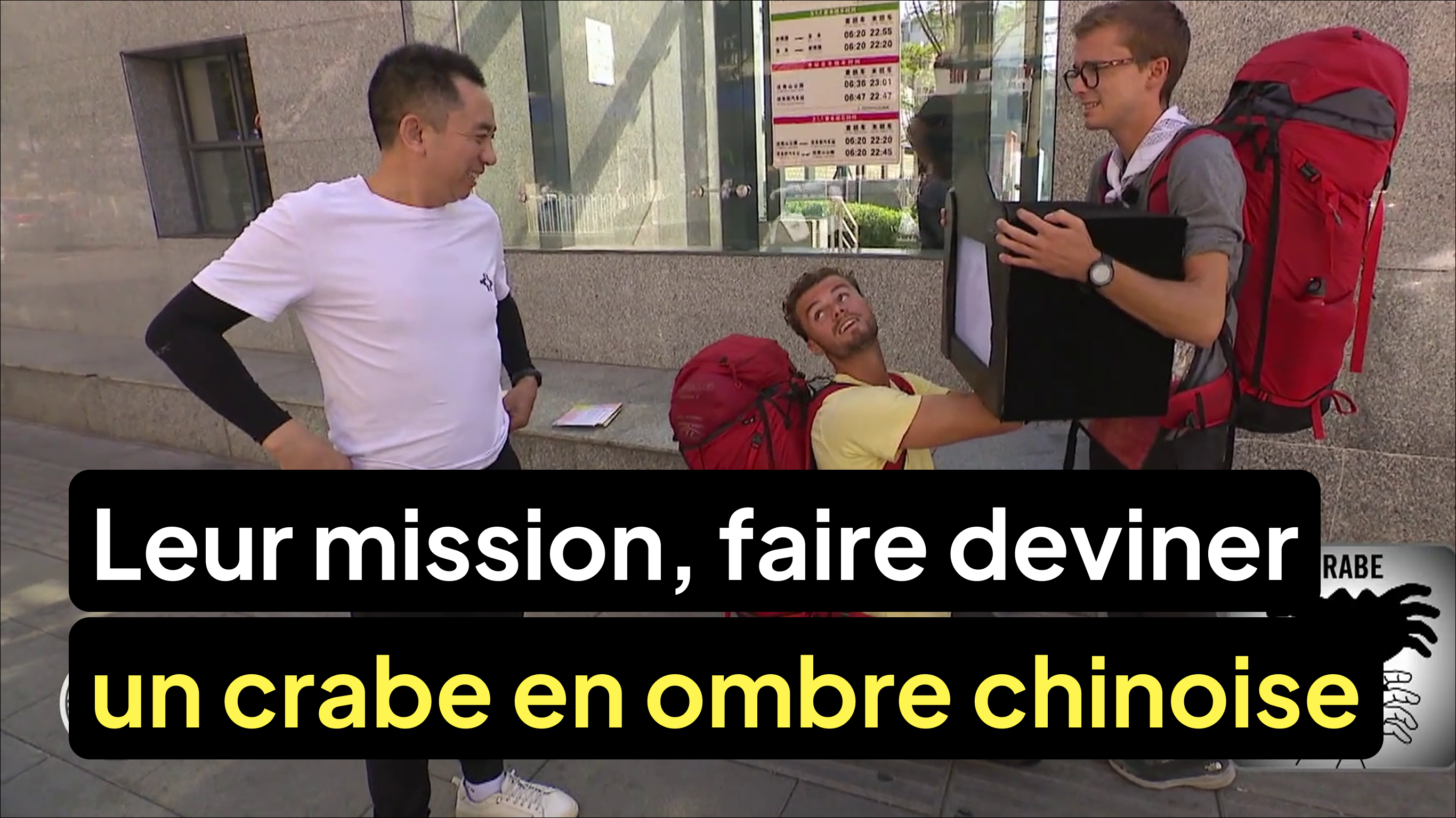 Leur mission, faire deviner un crabe en ombre chinoise
