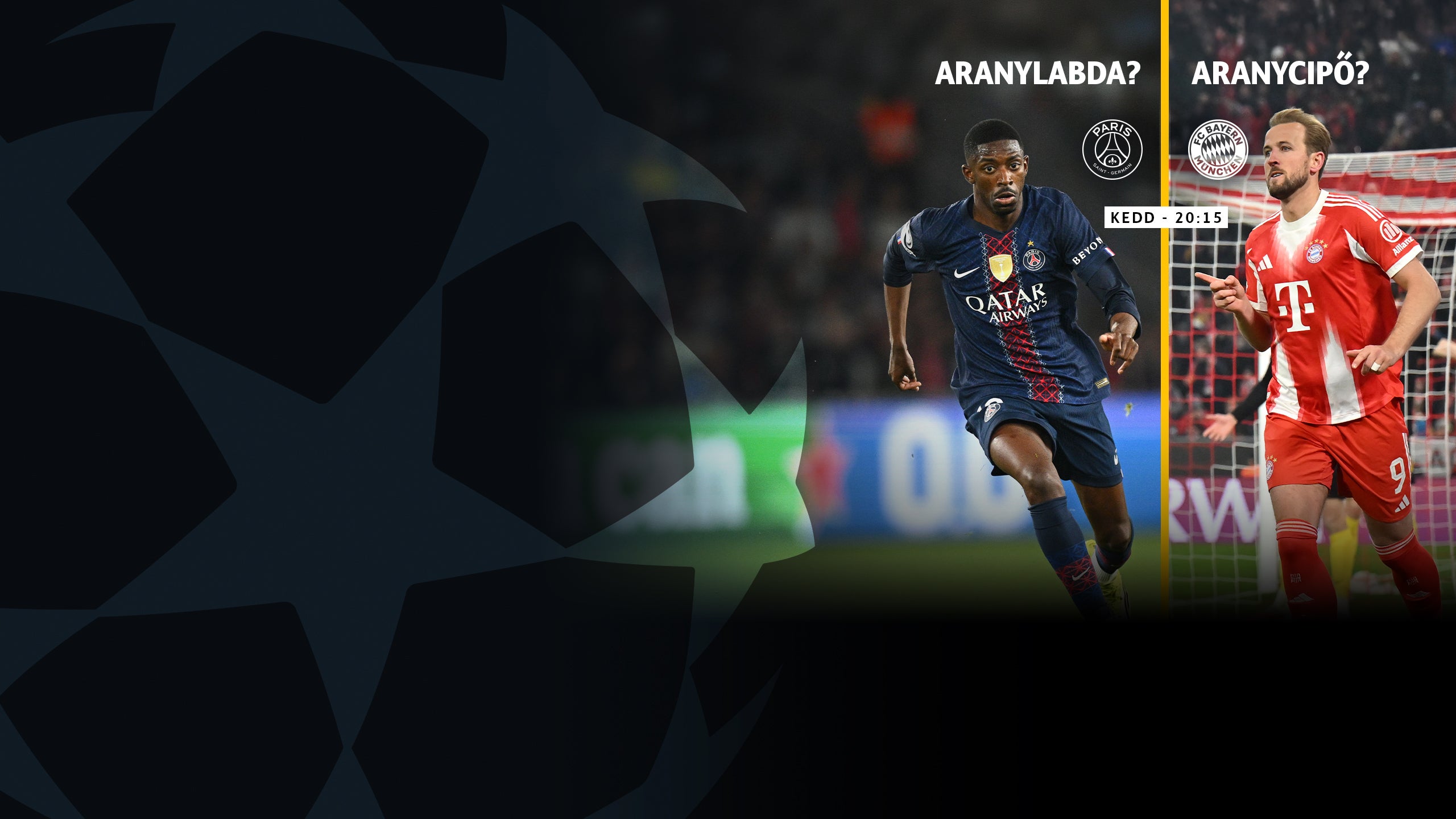 PSG - Bayern München 20:15-től