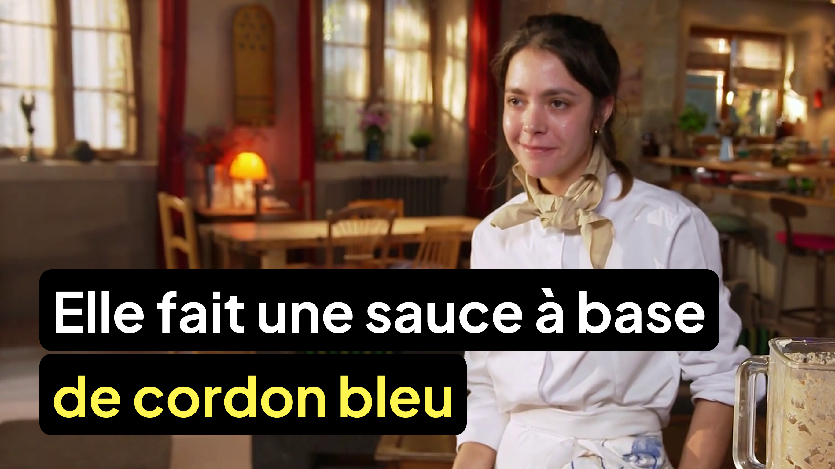 Elle fait une sauce a base de… cordon bleu