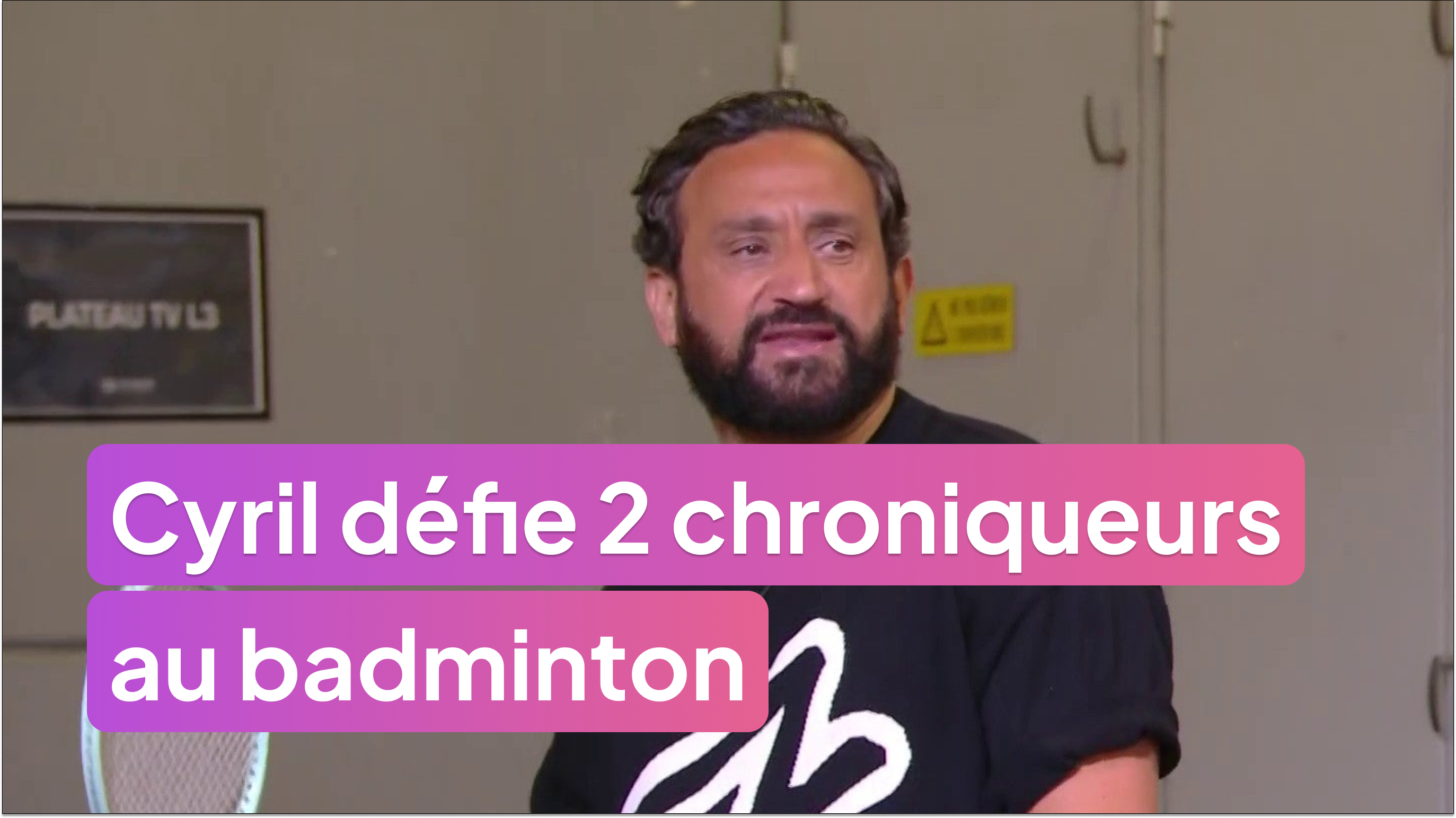 Cyril Hanouna défie Isabelle Morini-Bosc et Olivier Dartigolles au badminton