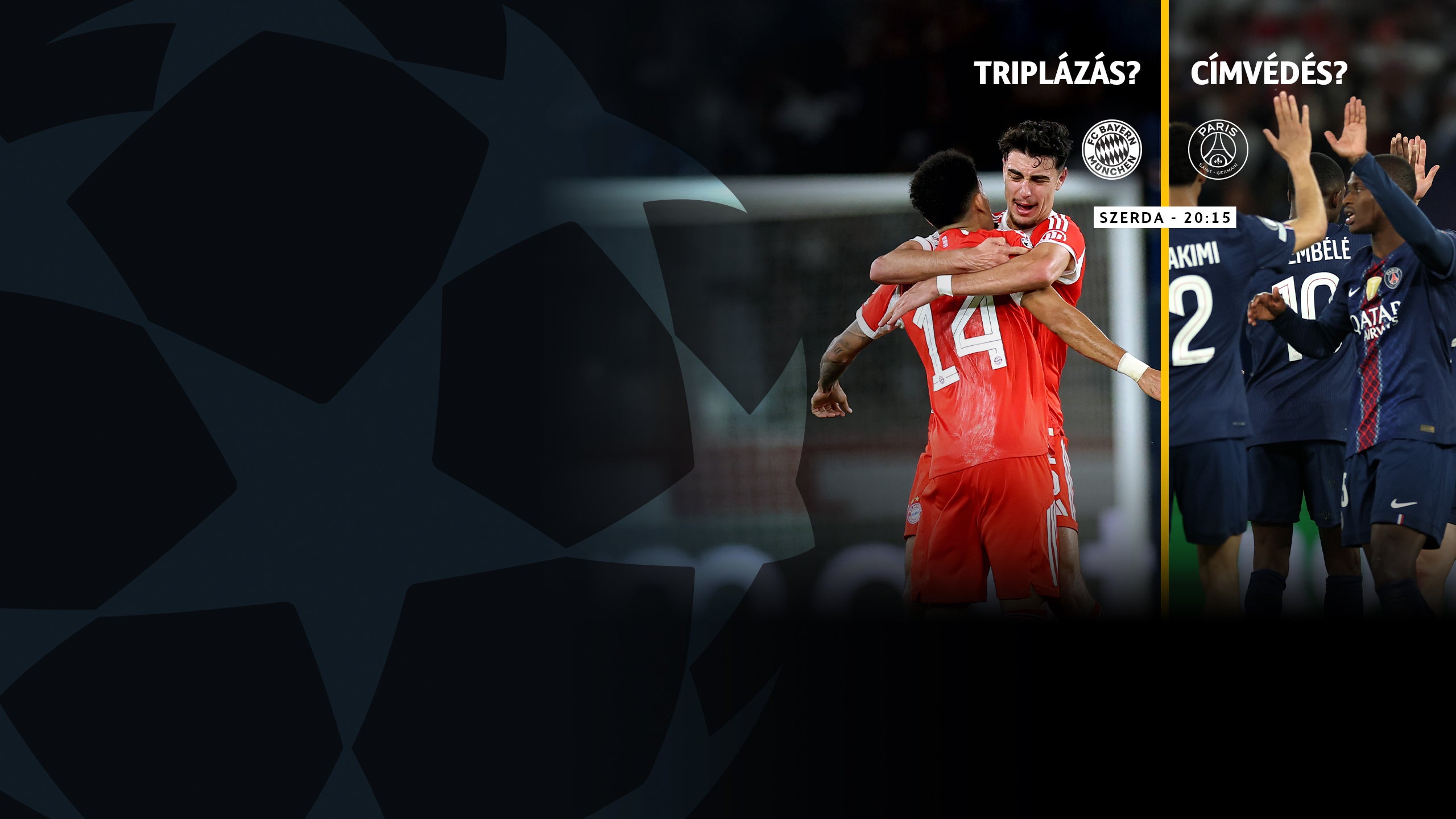 Bayern München - PSG 20:15-től