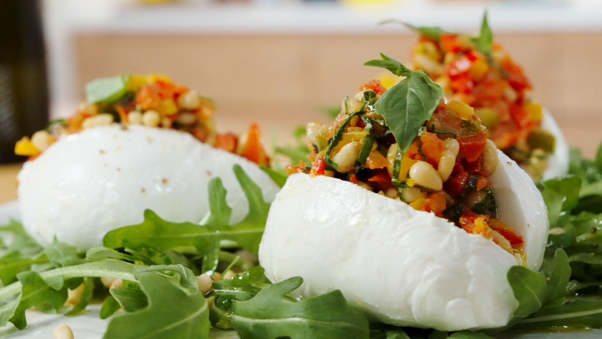 Mozzarella farcie à la méditerranéenne