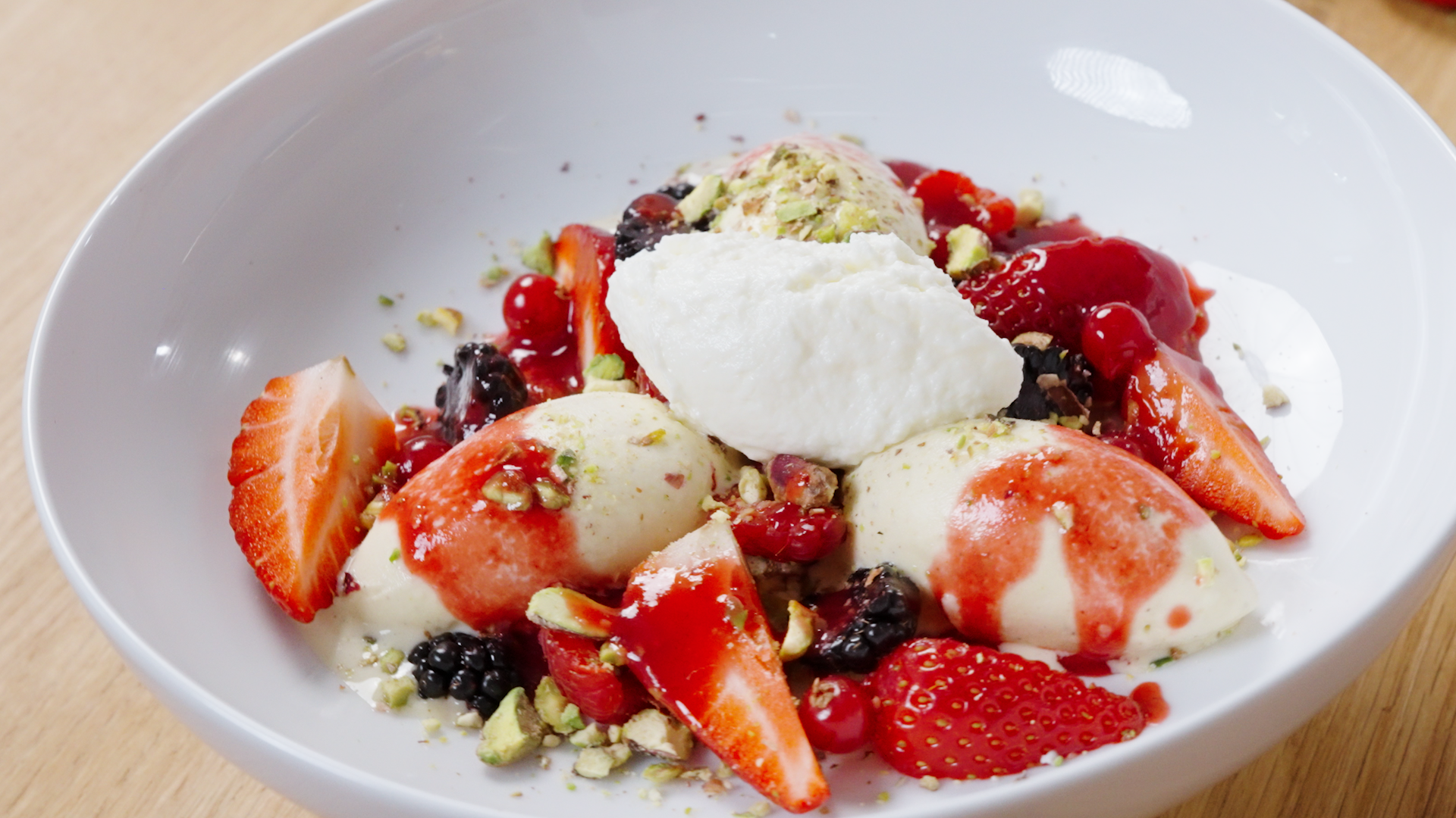 Glace mascarpone fruits rouges