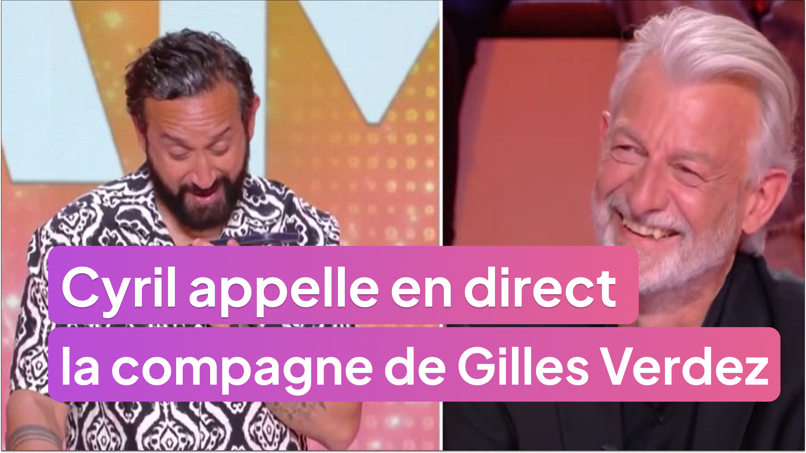 Cyril Hanouna appelle en direct Fatou, la compagne de Gilles Verdez !