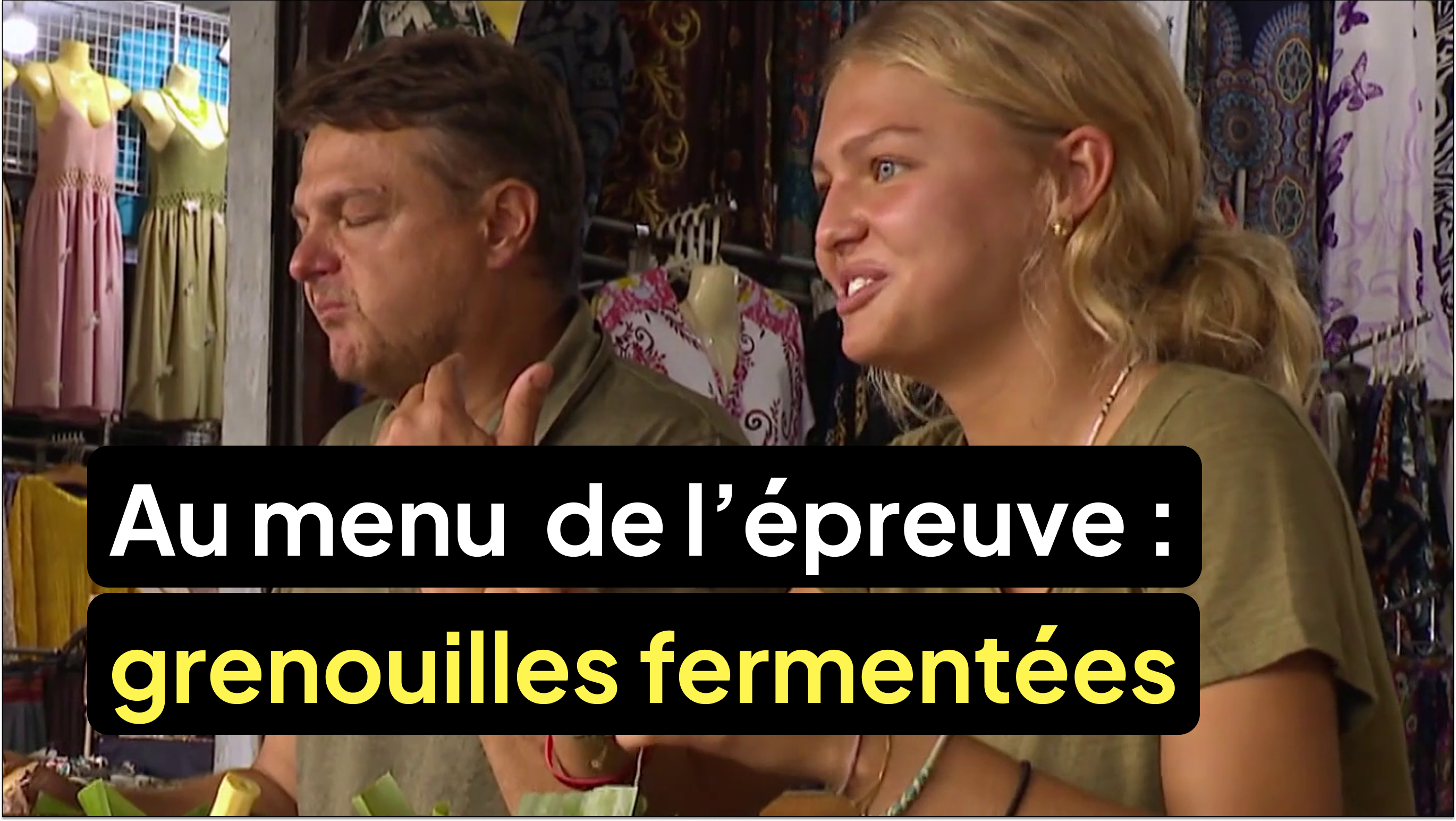 Il mange des grenouilles fermentées pour valider l’épreuve