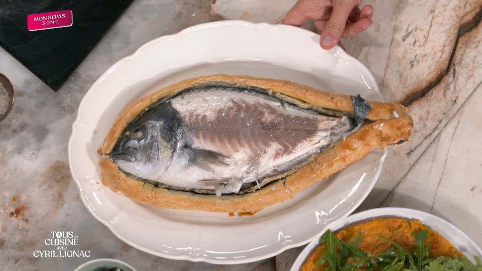 Dorade en pâte à sel et Galette croustillante