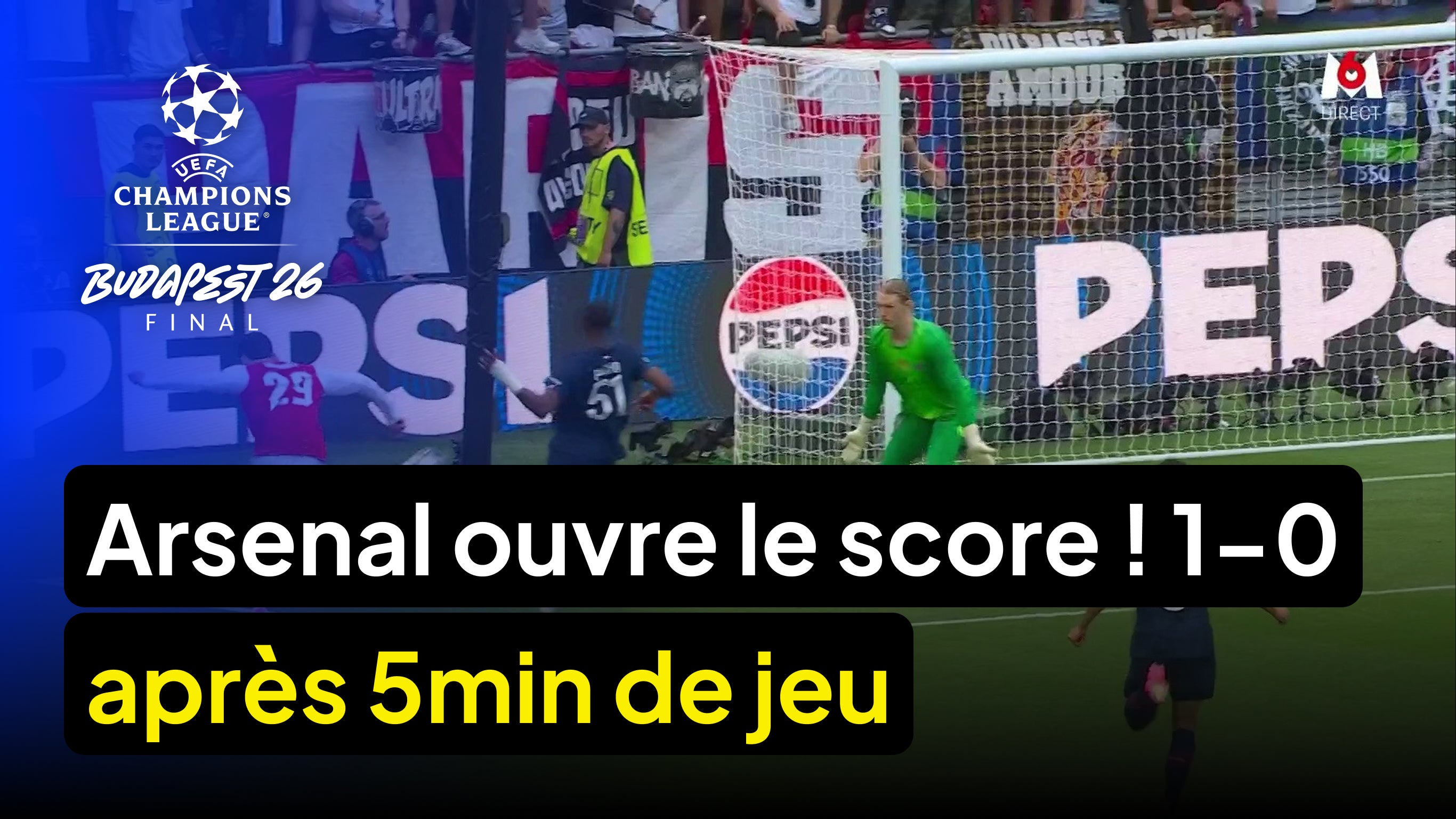 Arsenal ouvre le score ! 1-0 après 5min de jeu