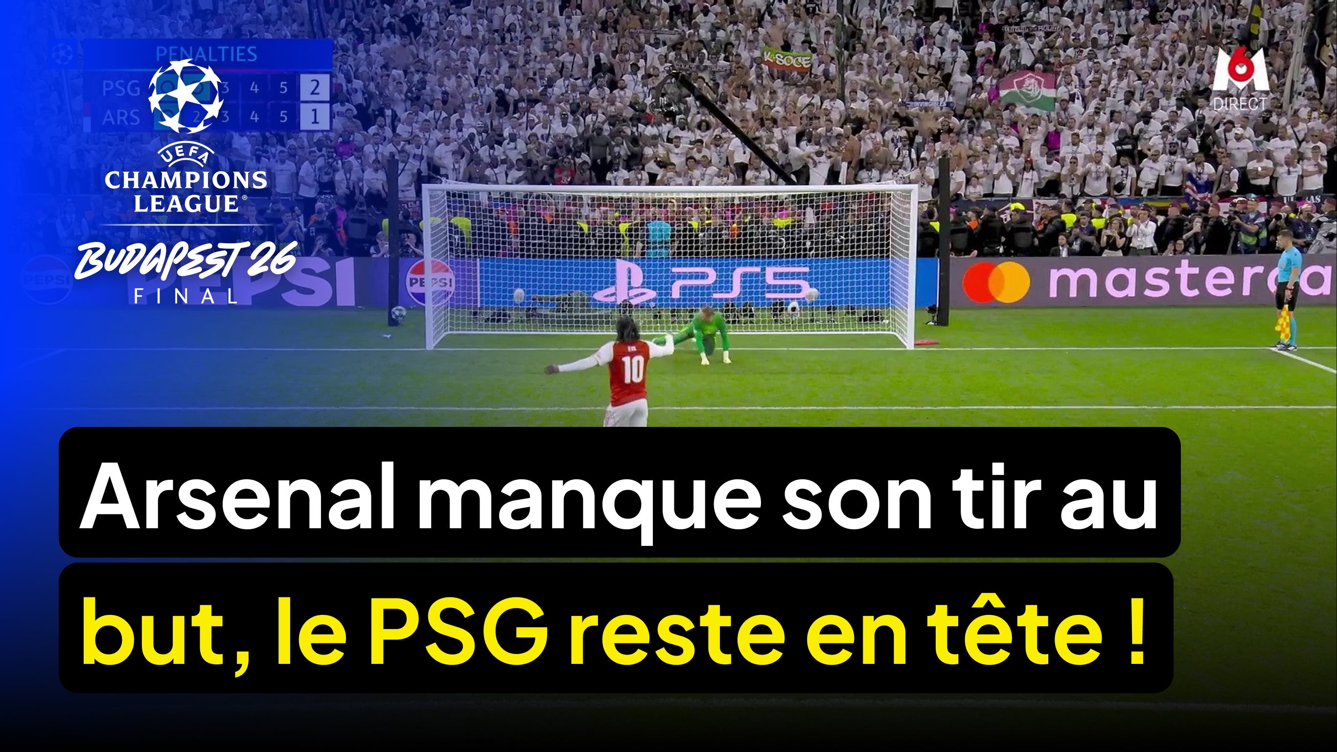 Arsenal manque son tir au but, le PSG reste en tête !