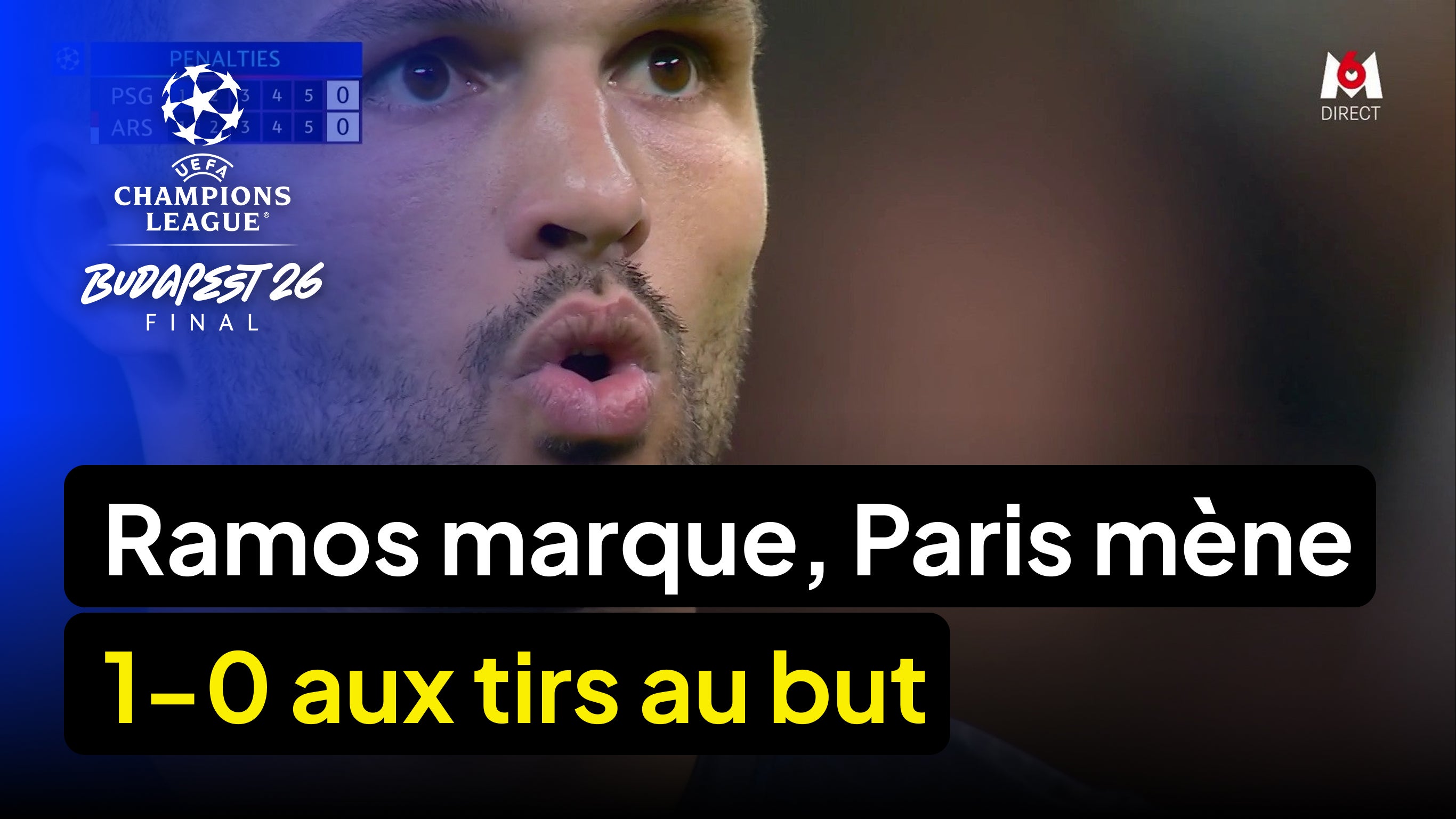 Gonçalo Ramos marque, Paris mène 1-0 aux tirs au but