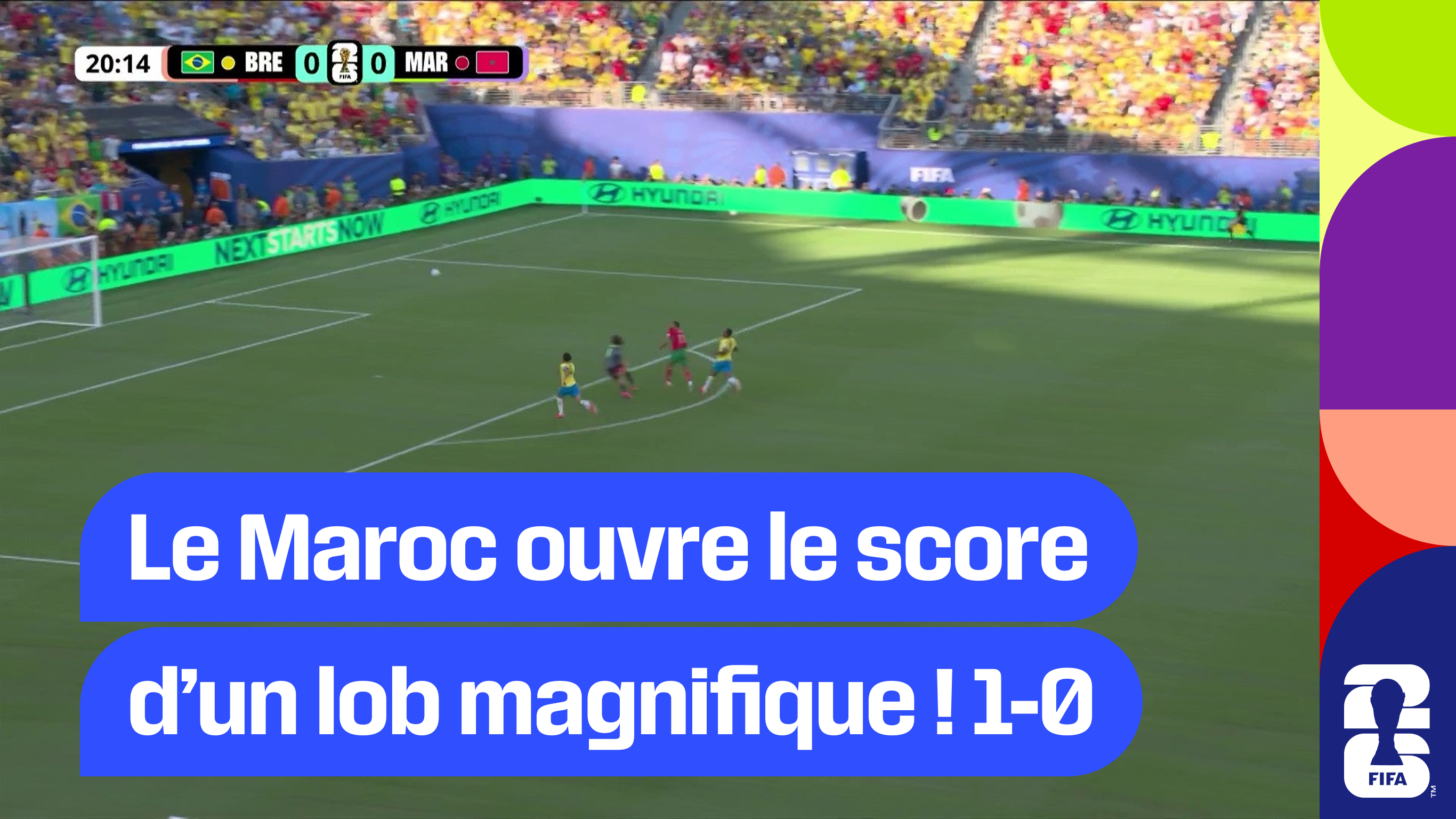 Le Maroc ouvre le score d’un lob magnifique ! 1-0