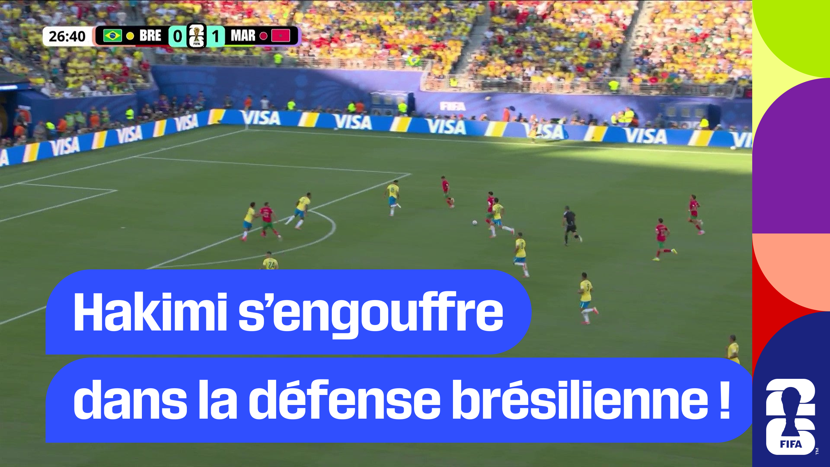 Hakimi s’engouffre dans la défense brésilienne !
