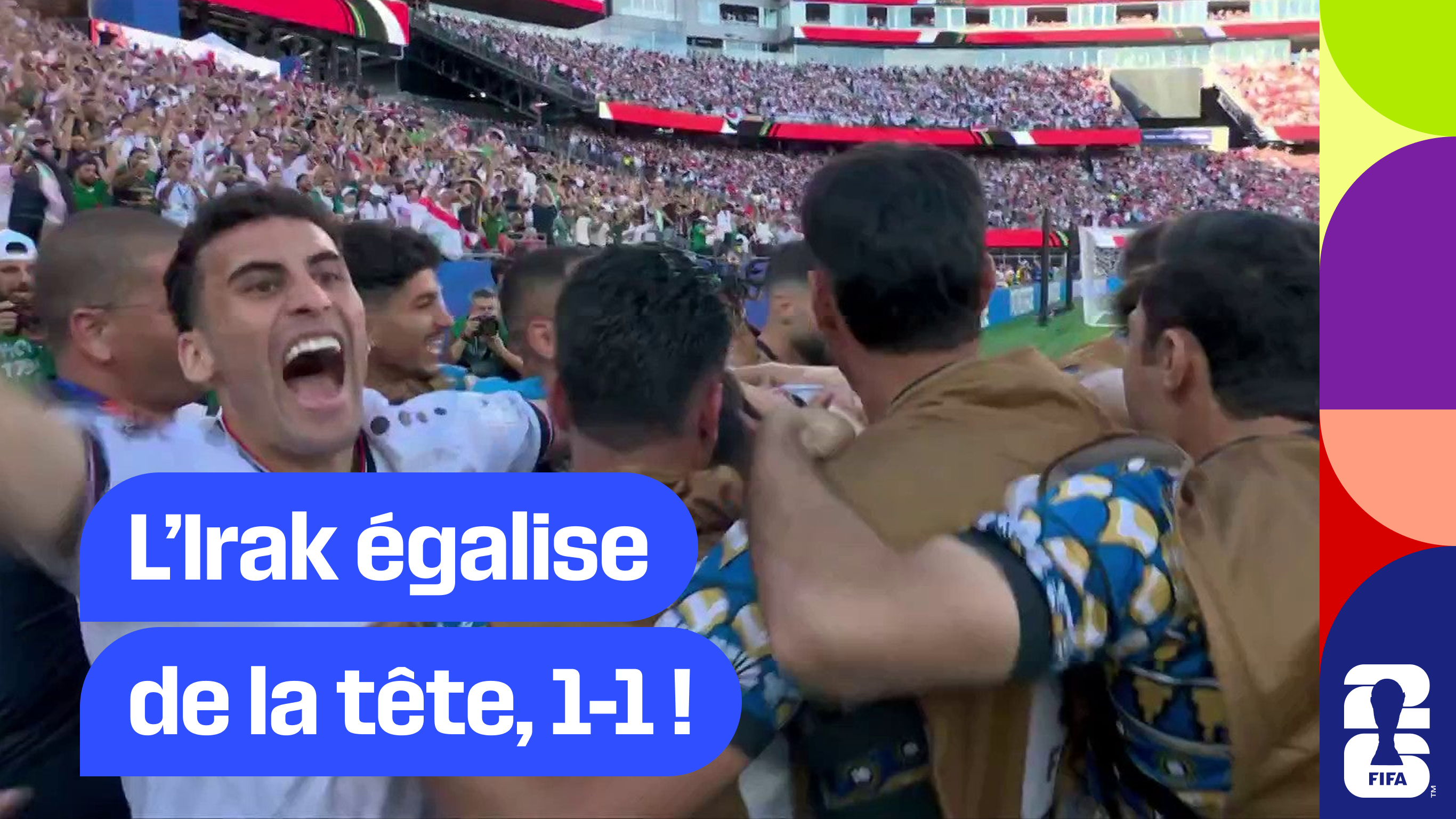 L’Irak égalise de la tête, 1-1 !