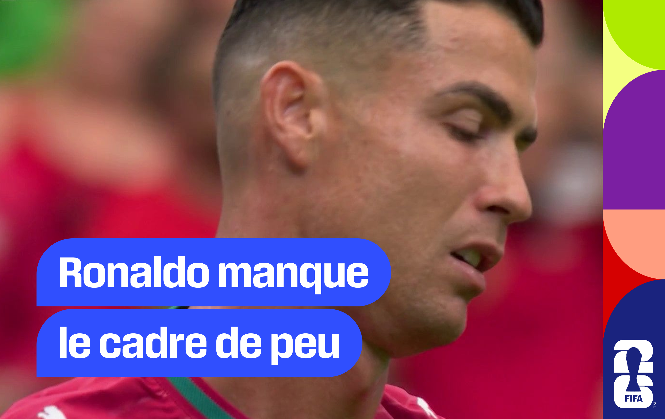 Ronaldo manque le cadre de peu
