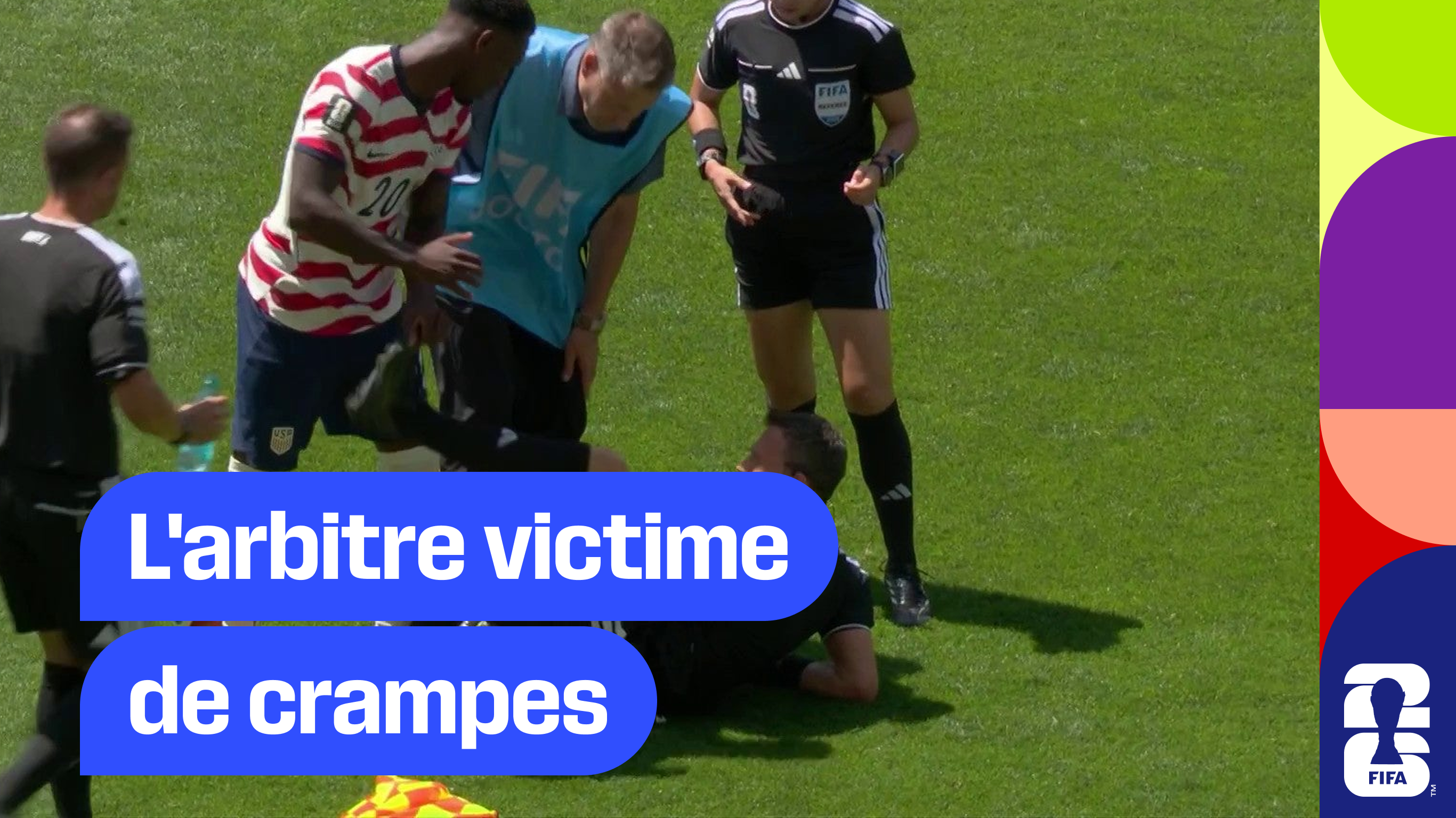 L'arbitre victime de crampes