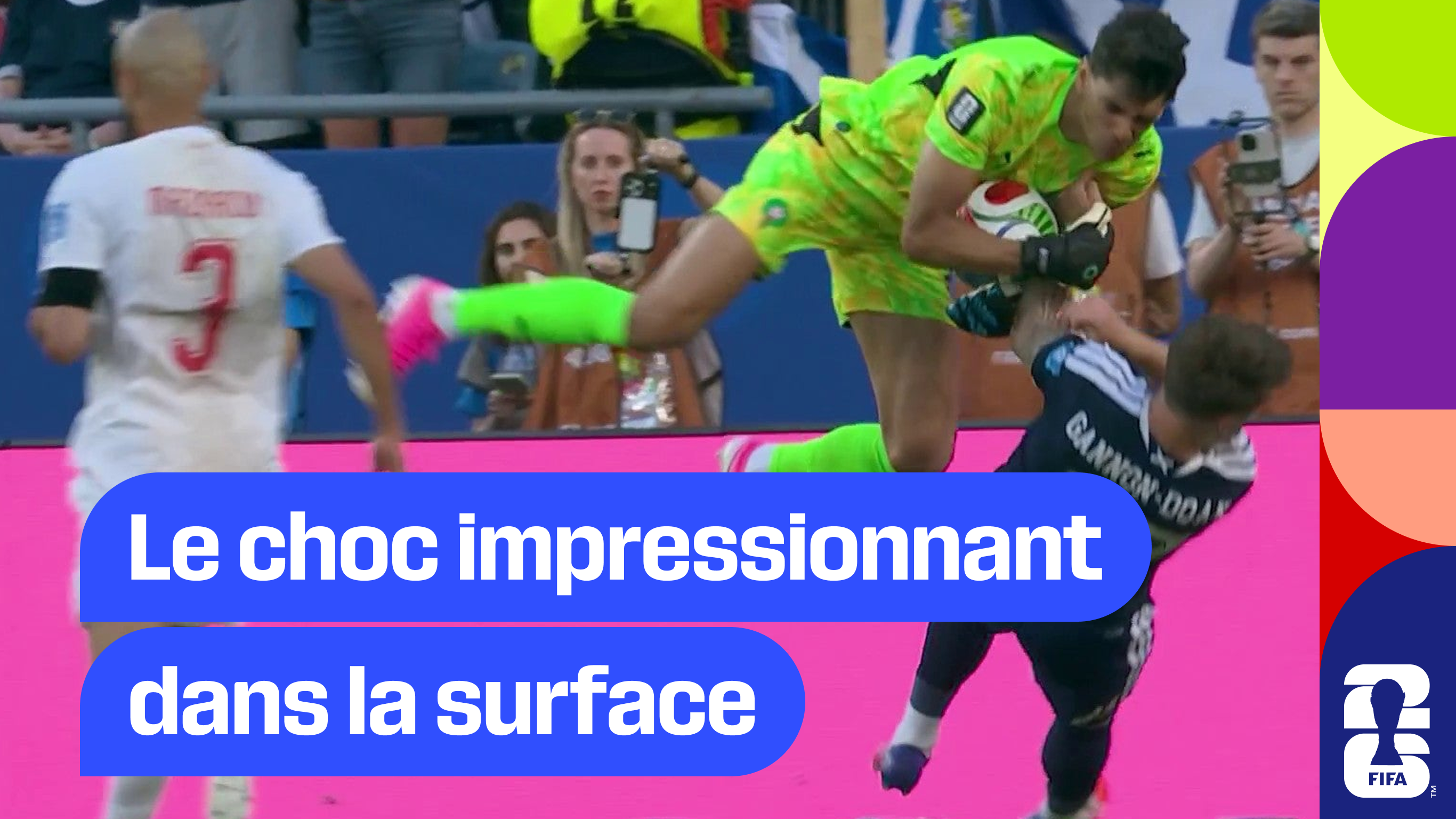 Le choc impressionnant dans la surface