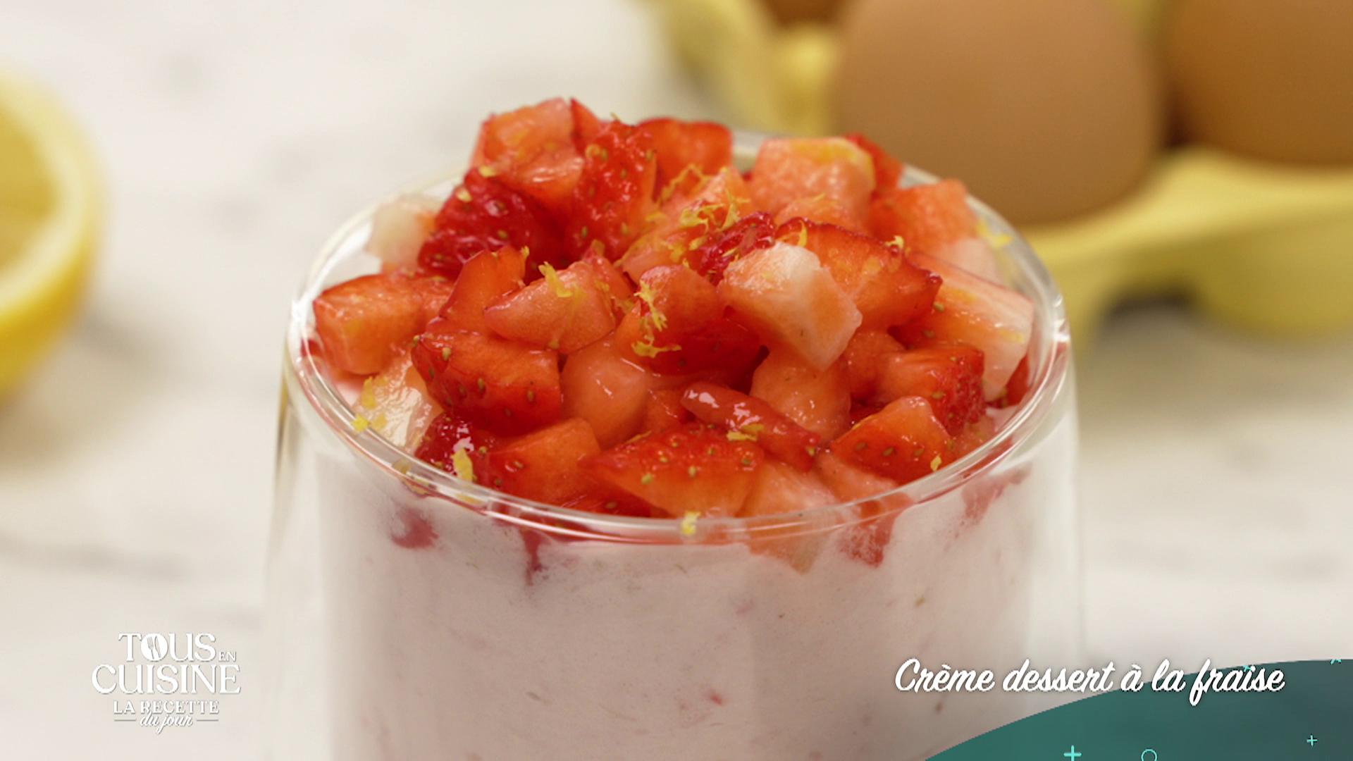 Crème dessert à la fraise